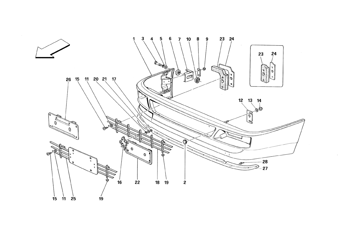 Schematic: Front Bumper