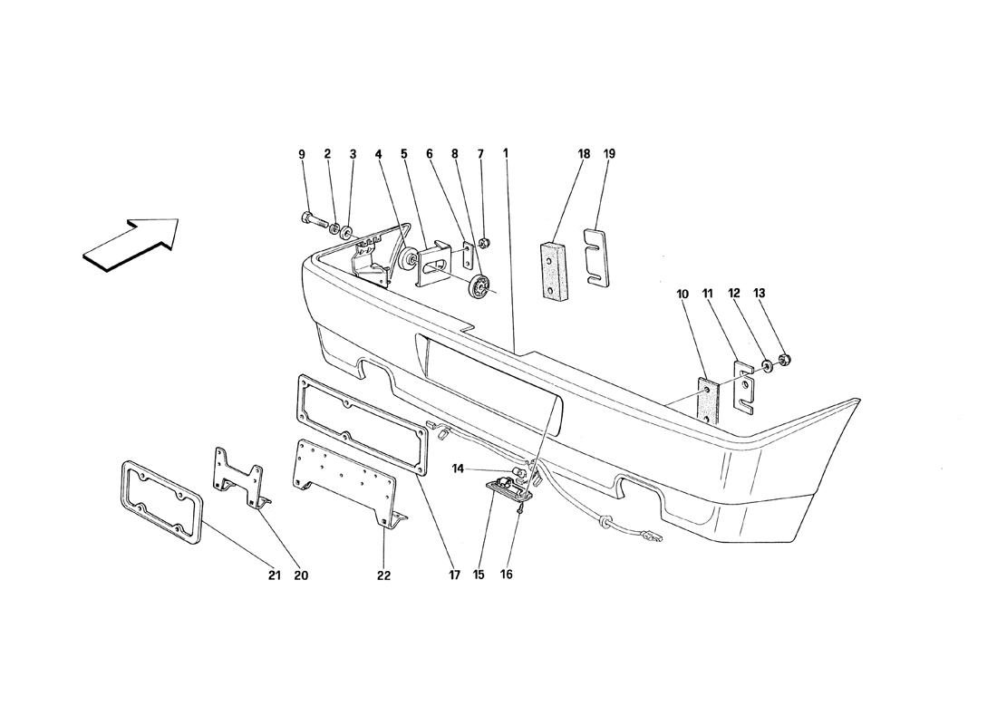 Schematic: Rear Bumper