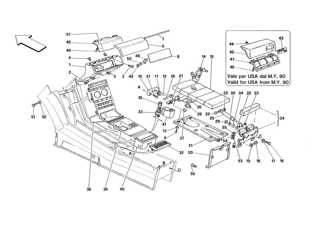 Schematic: Tunnel - Accessories - Valid For Ts - Set Holder Without Door Version