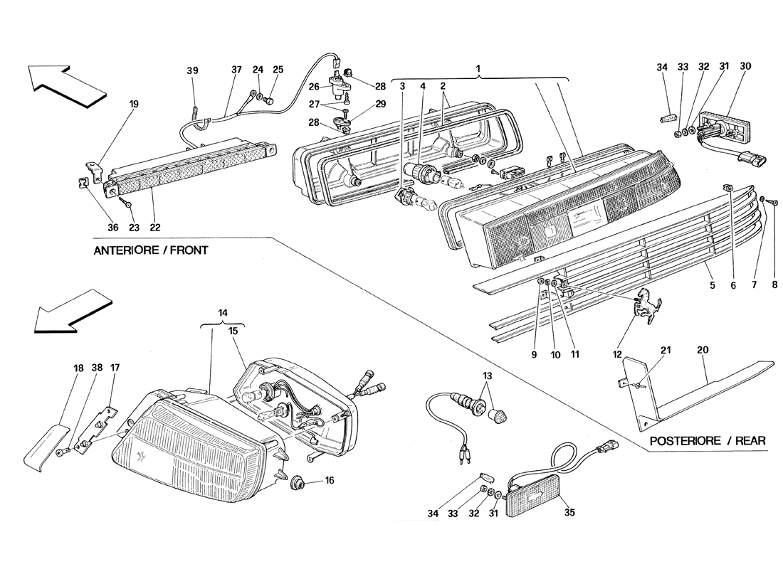 Schematic: Front And Rear Lights