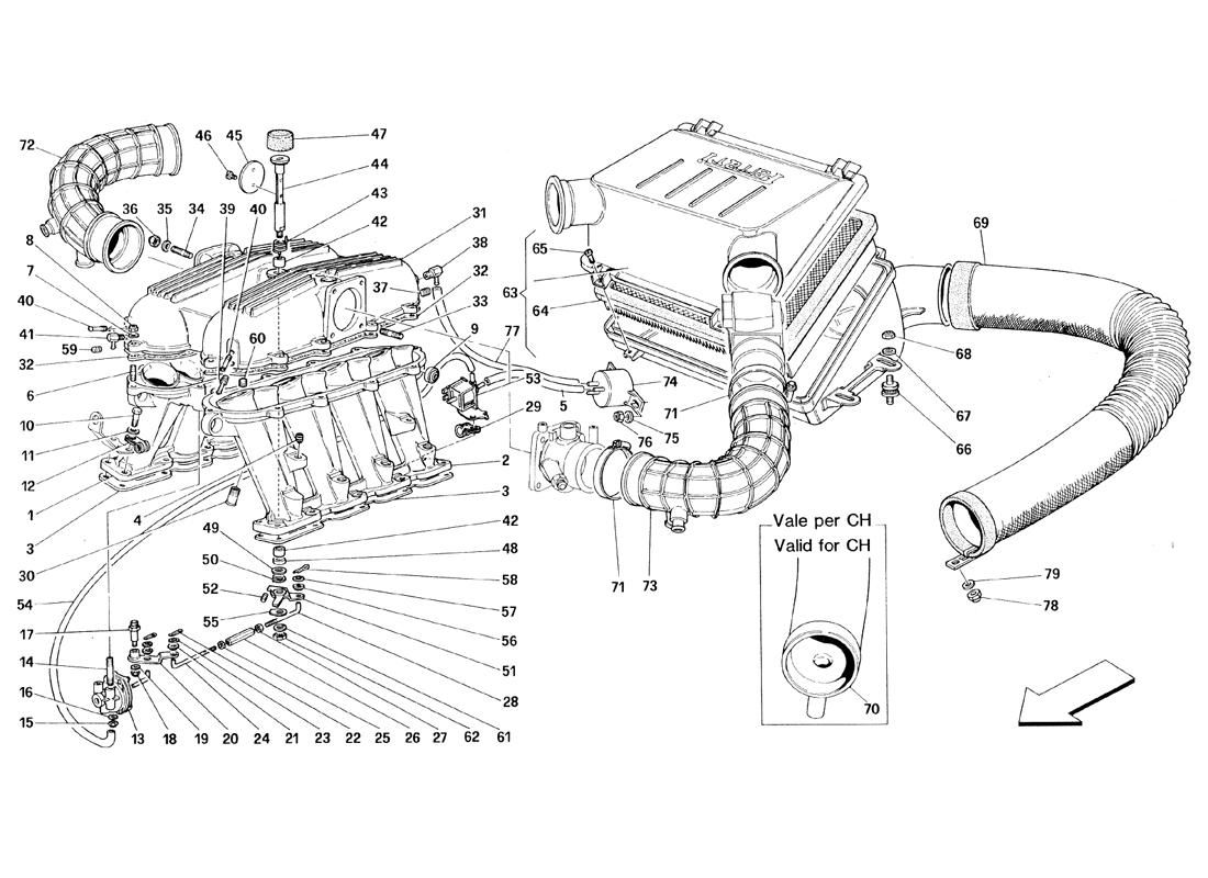 Schematic: Manifolds And Air Intake - Motronic 2.5
