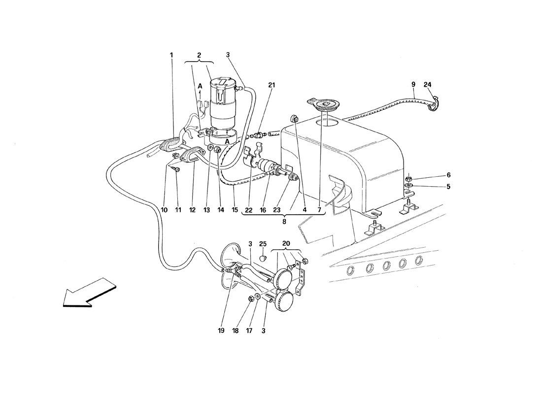 Schematic: Glass Washer And Horns