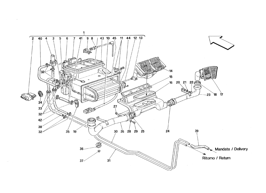 Schematic: Evaporator Unit And Passengers Compartment Aerating