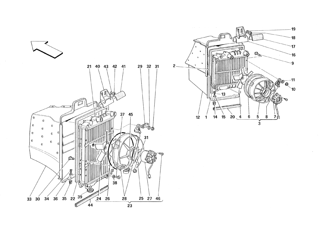 Schematic: Cooling System Radiators