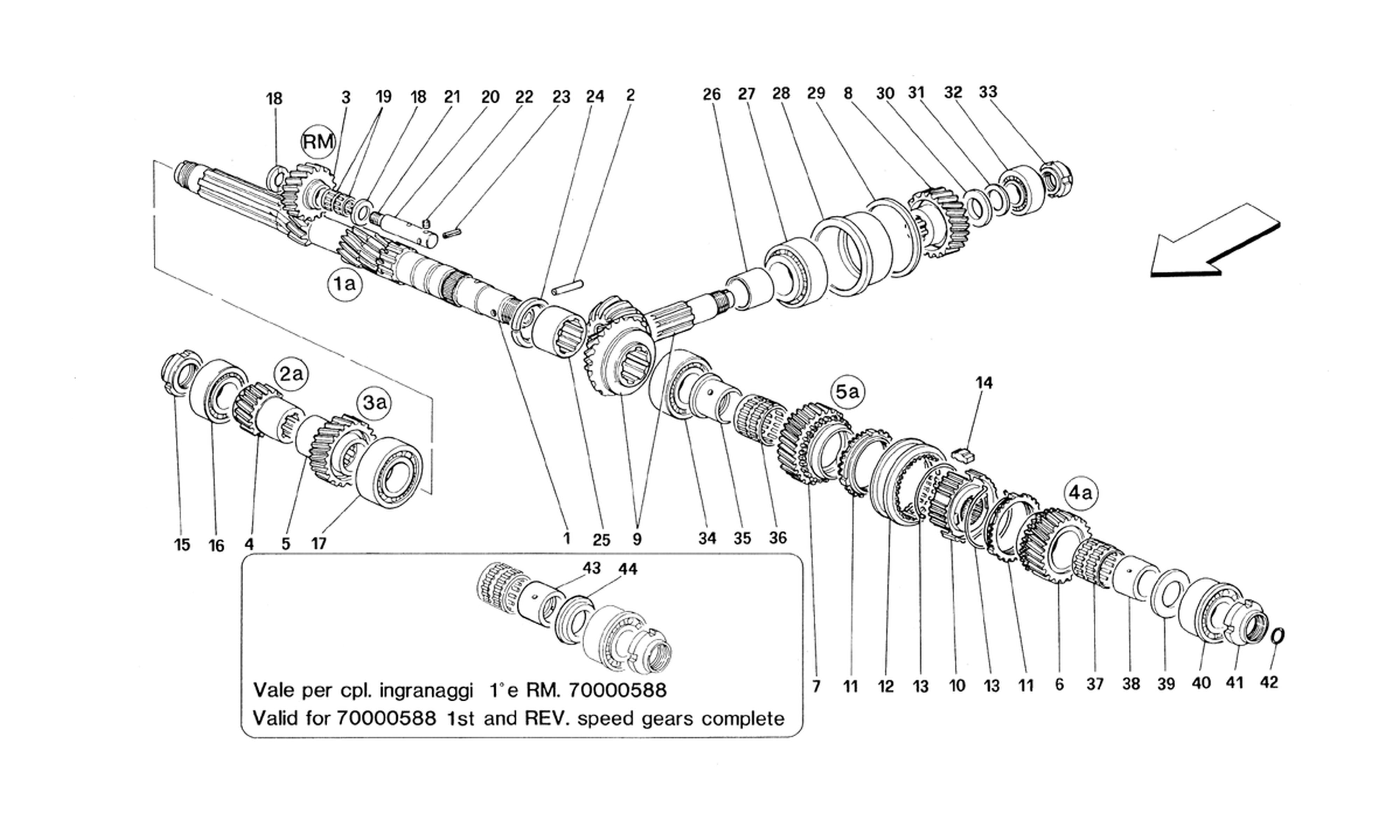 Schematic: Main Shaft Gears