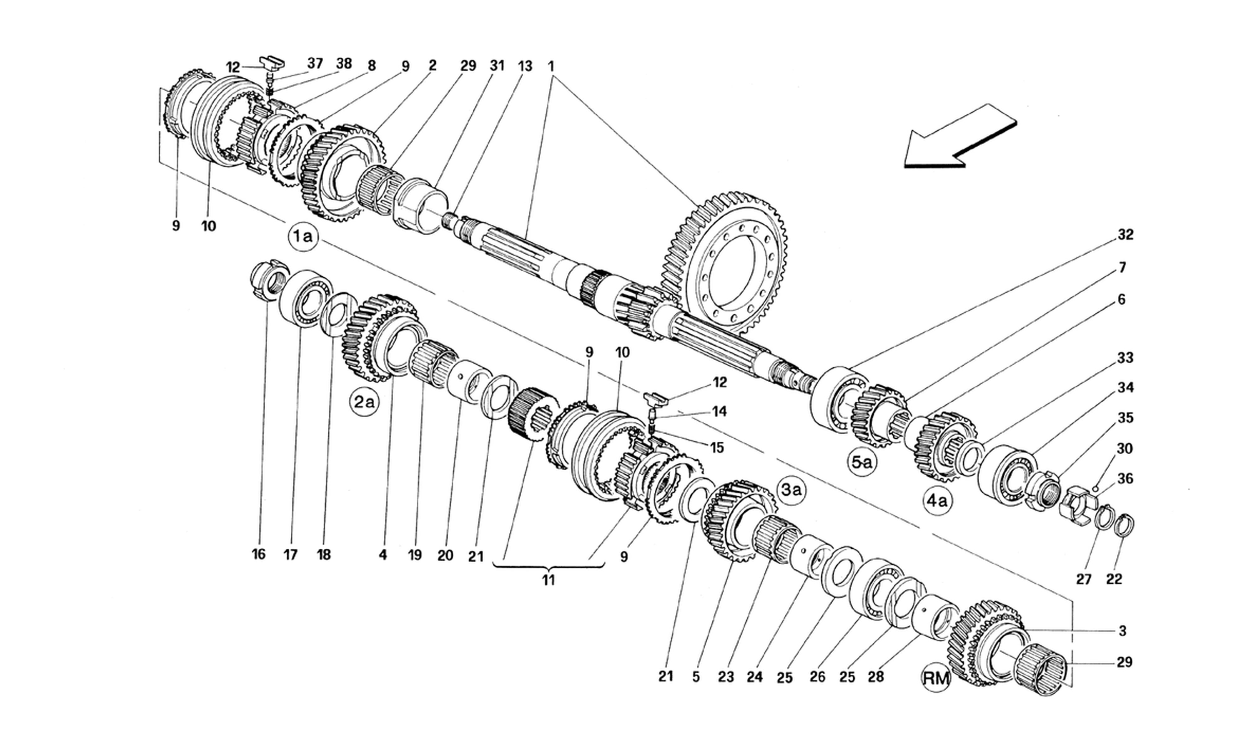 Schematic: Lay Shaft Gears