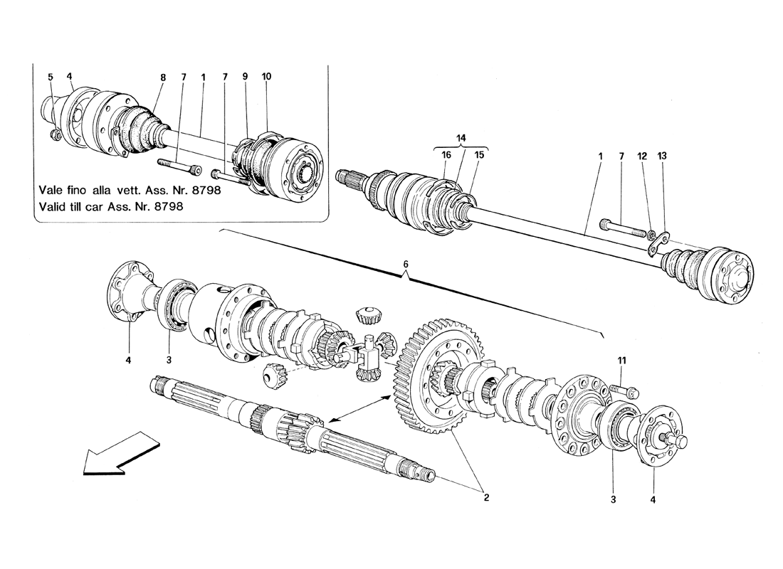 Schematic: Differential And Axle Shaft