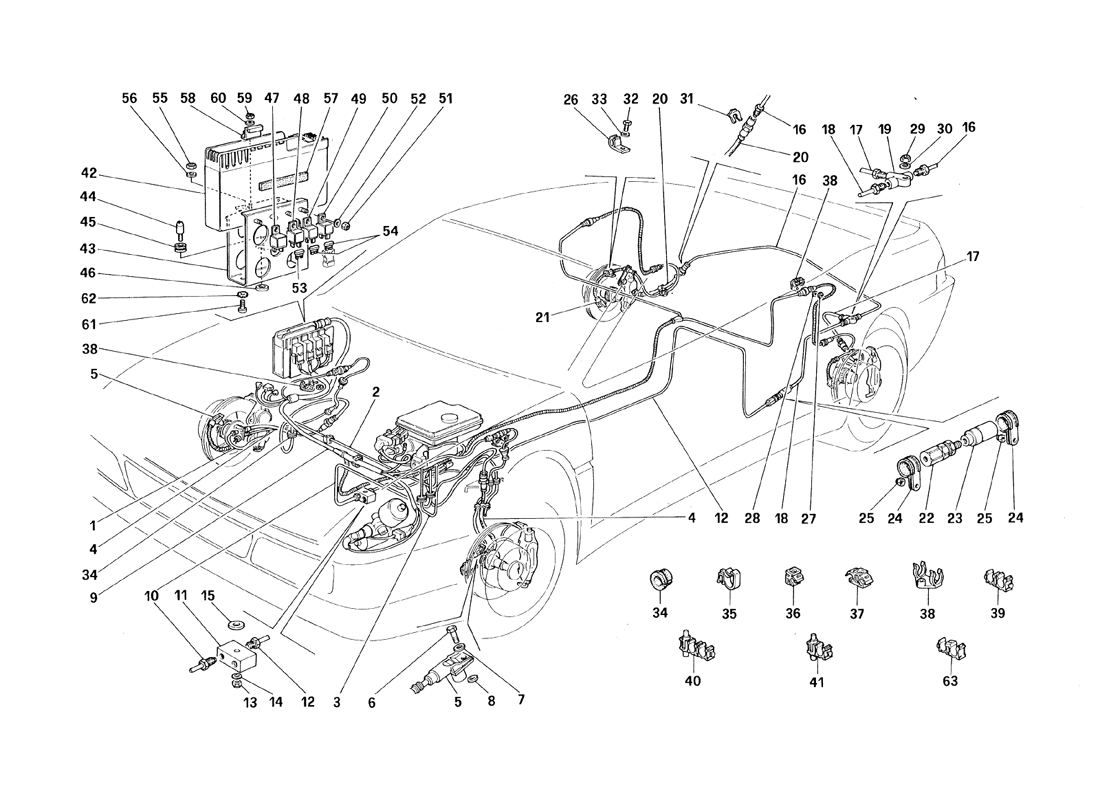 Schematic: Brake System (With Antiskid)