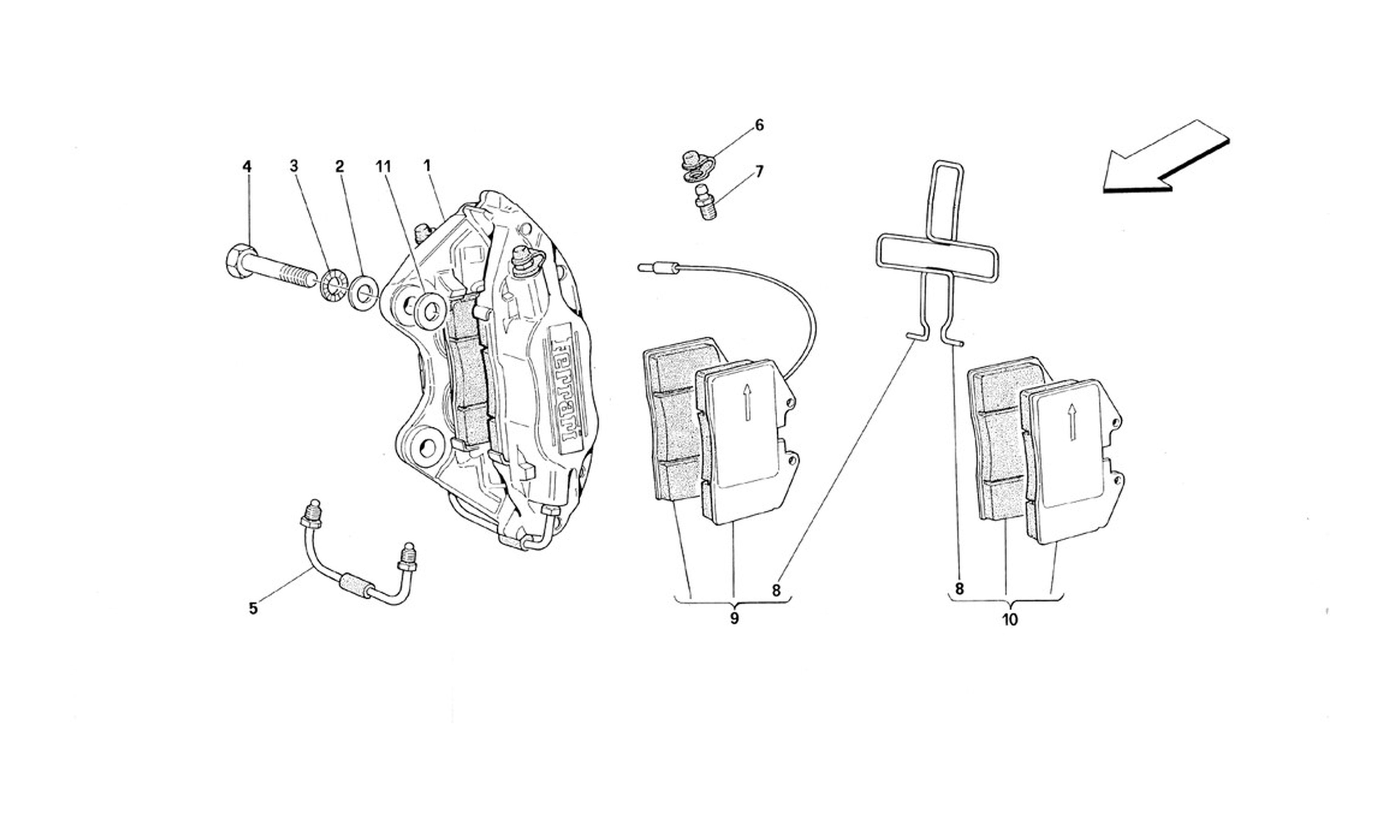 Schematic: Calipers For Front And Rear Brakes