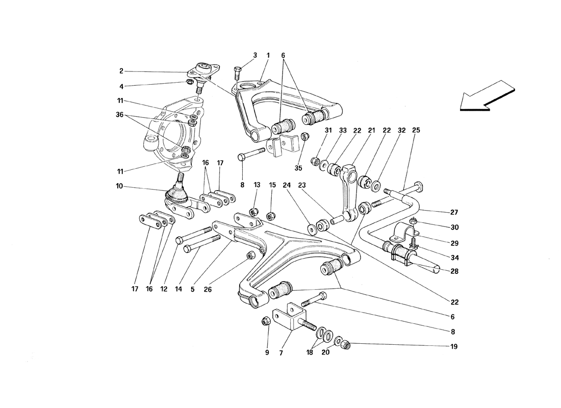 Schematic: Front Suspension - Wishbones