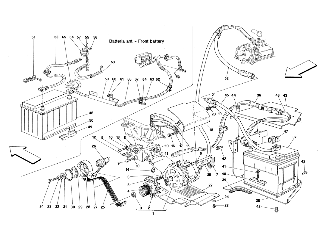 Schematic: Current Generator (Valid Till Engine Nr. 30737) - Battery