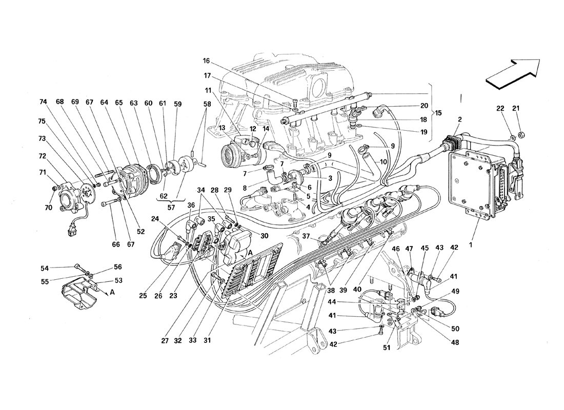 Schematic: Air Injection - Ignition - Motronic 2.5