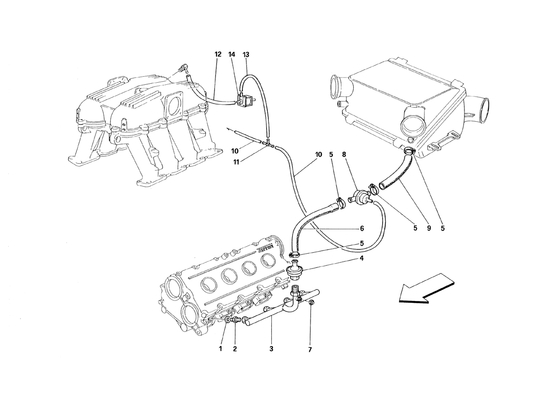 Schematic: Air Injection Device - Motronic 2.5