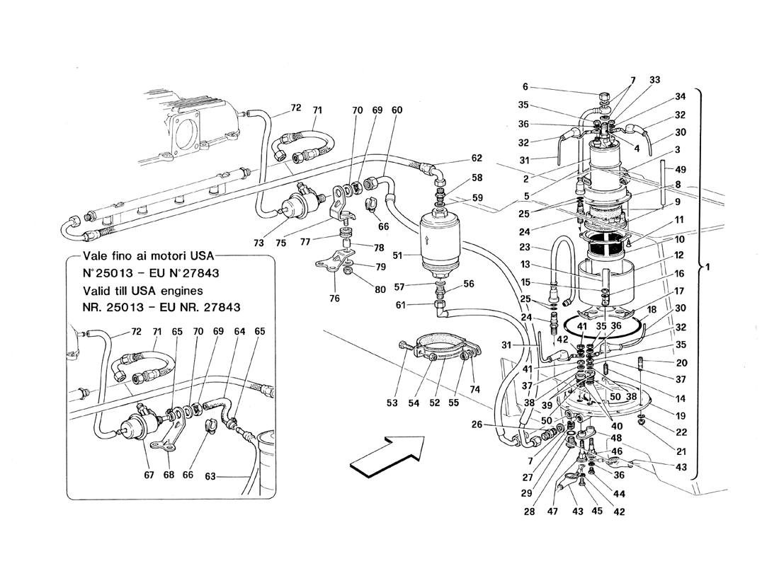 Schematic: Fuel Pump And Pipes