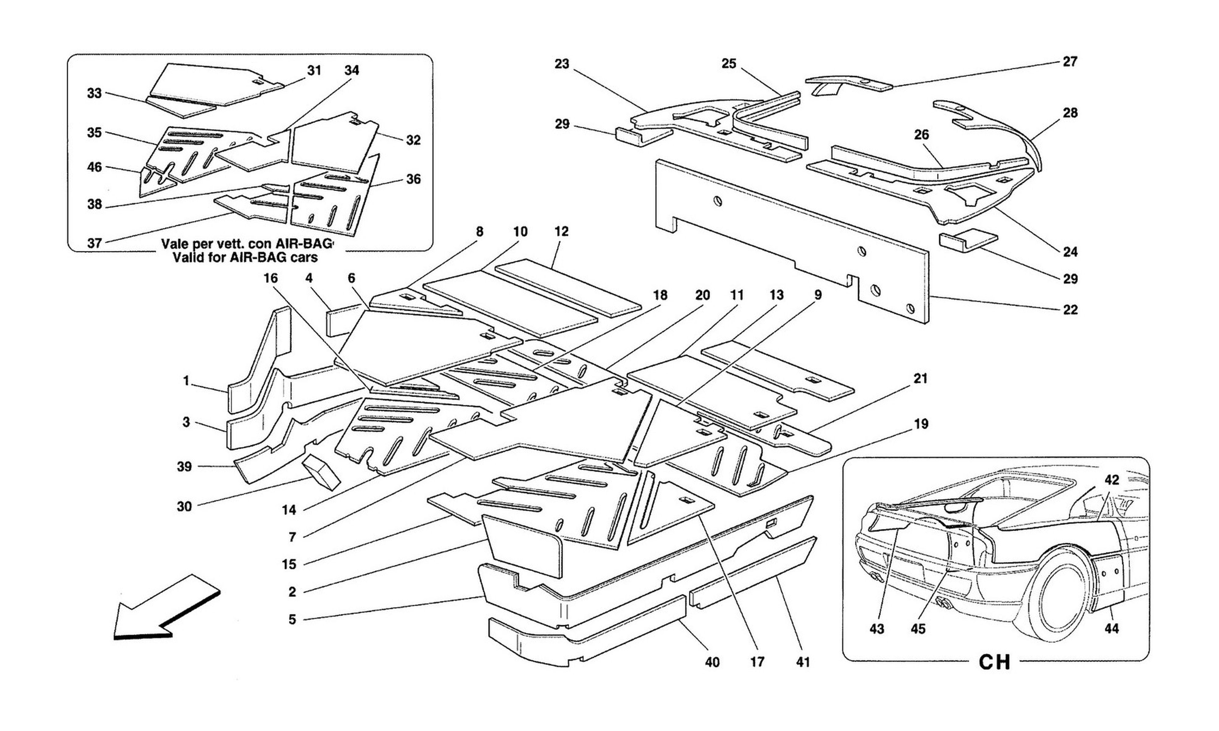 Schematic: Passengers Compartment Insulations -Not For Spider-