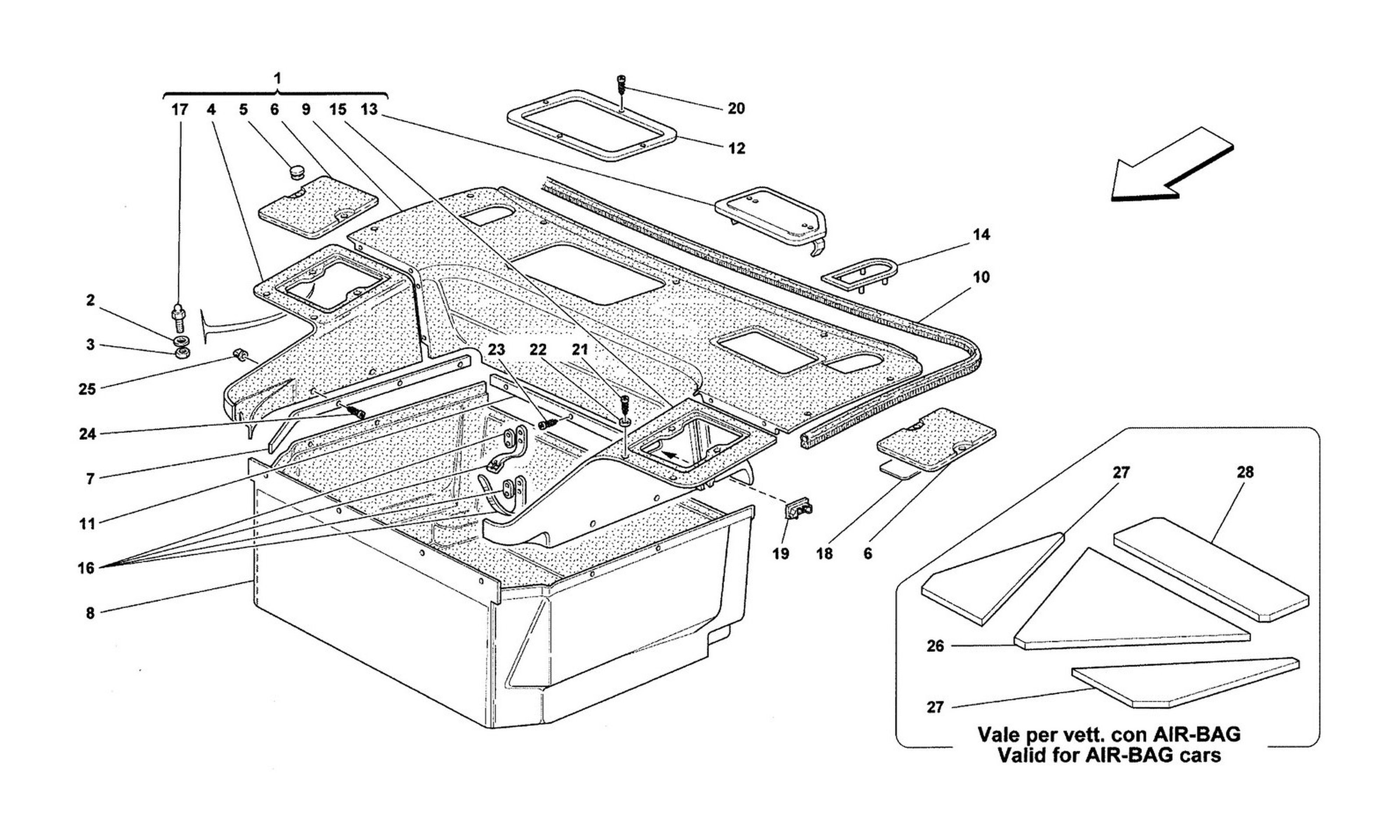 Schematic: Front Compartment Carpets