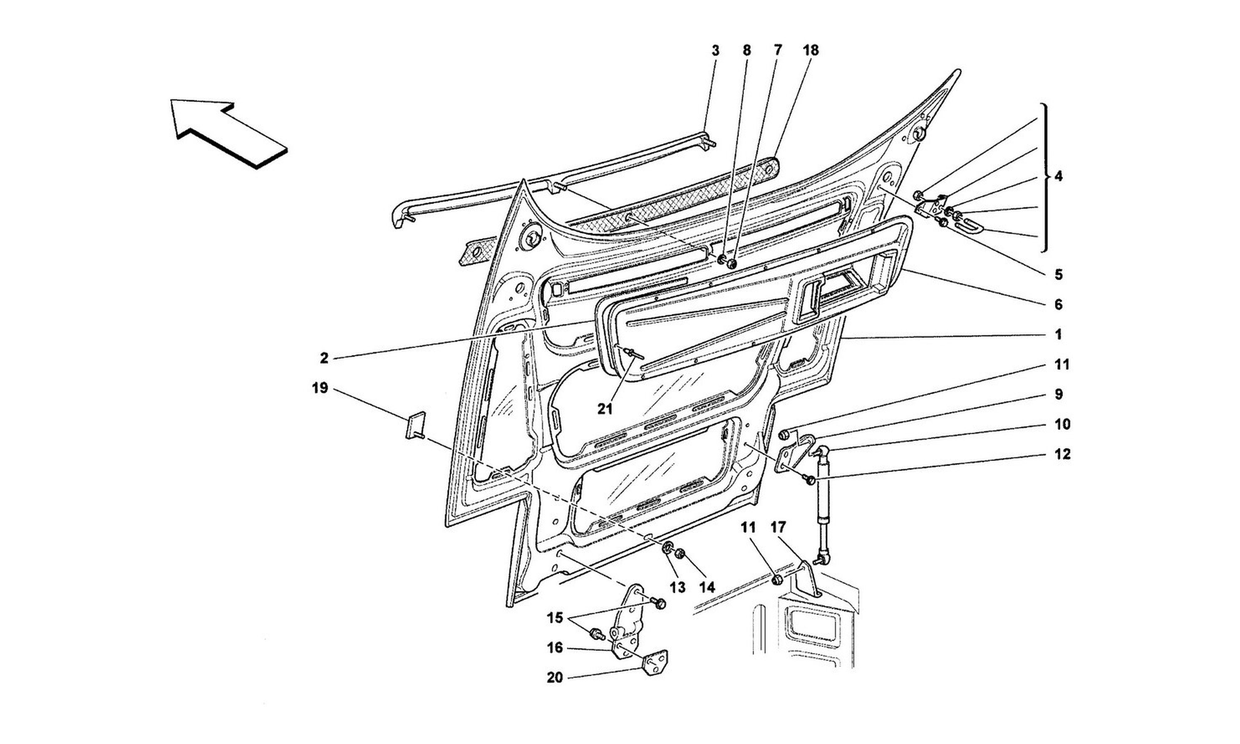 Schematic: Front Hood