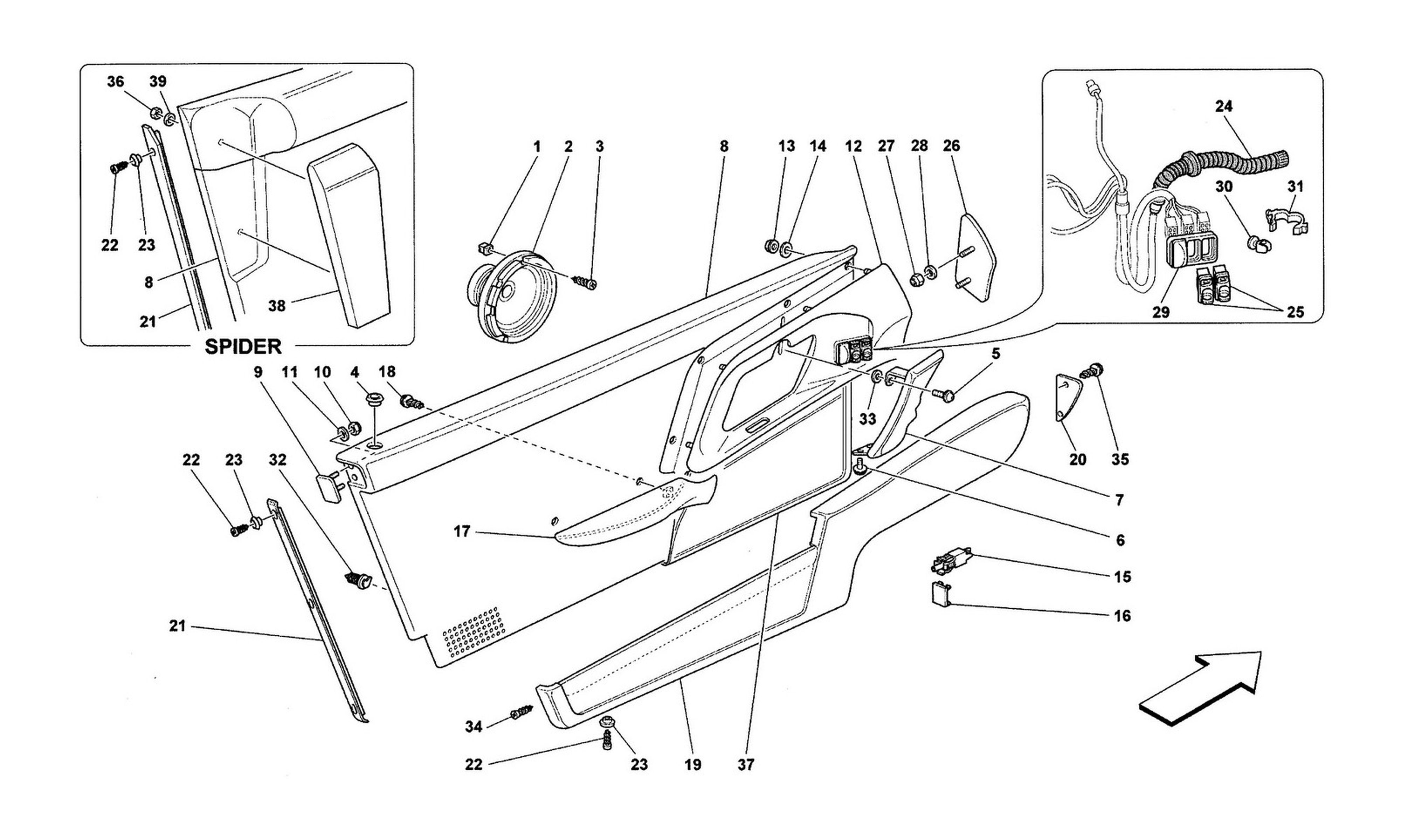 Schematic: Doors - Inner Trims