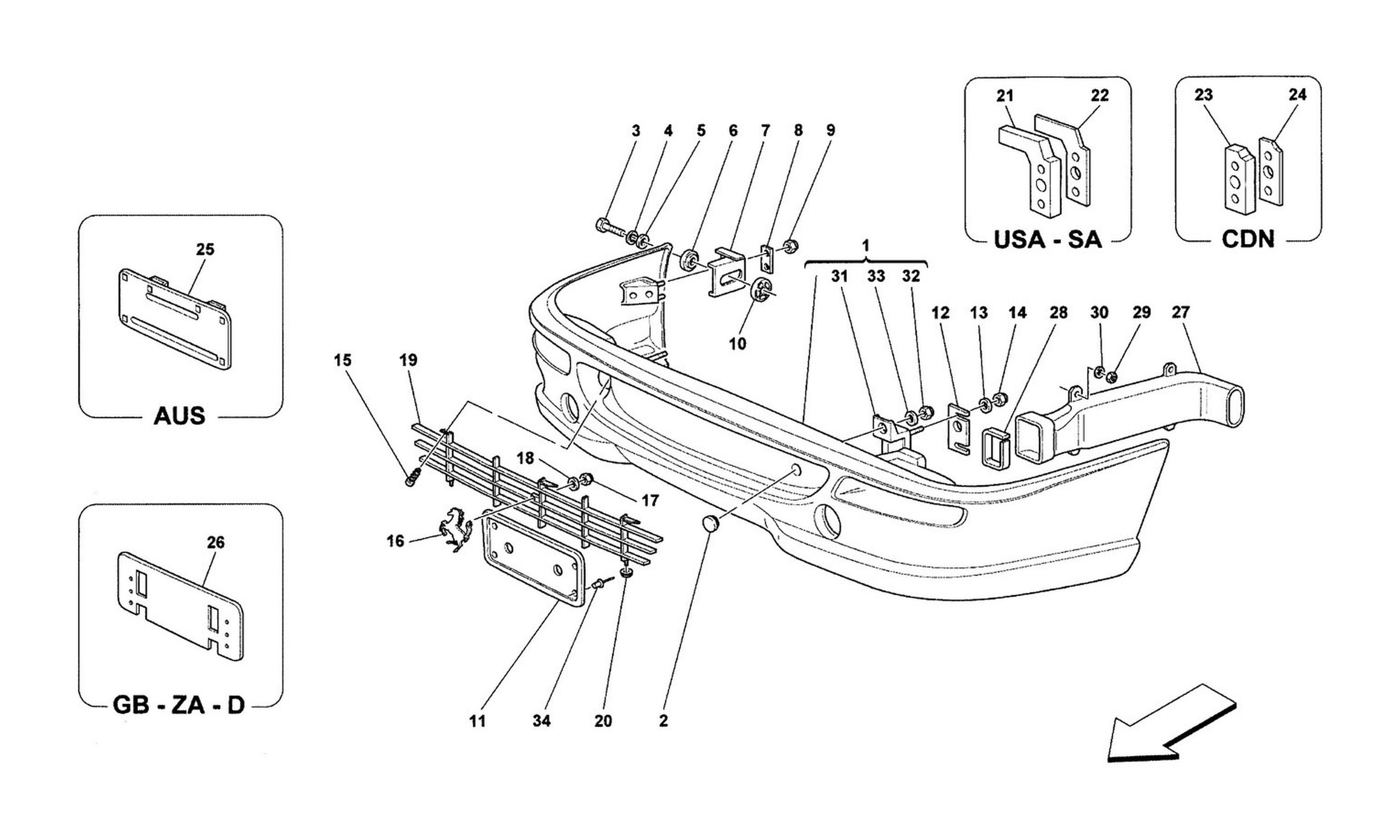 Schematic: Front Bumper