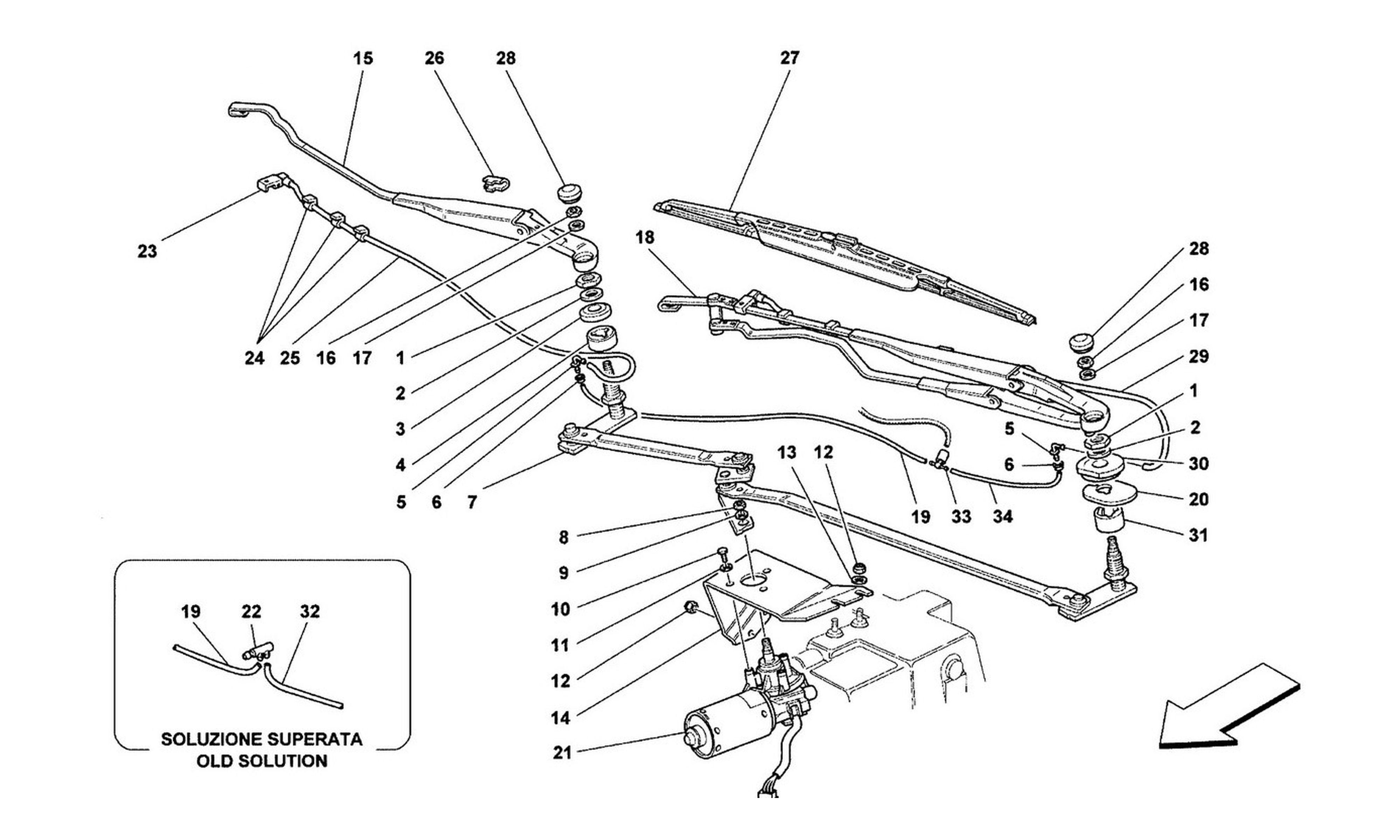 Schematic: Windshield Wiper And Controls