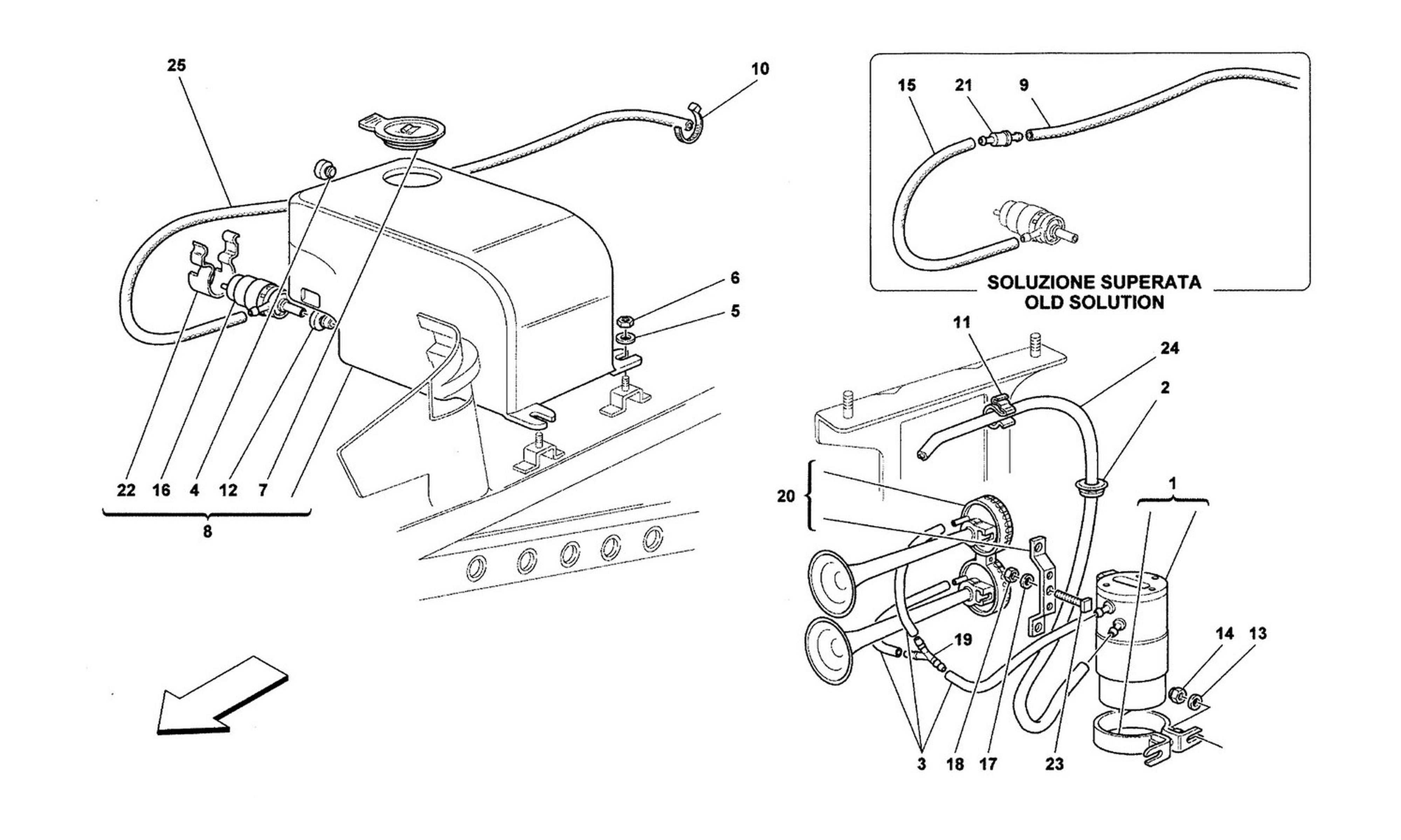 Schematic: Glass Washer And Horns