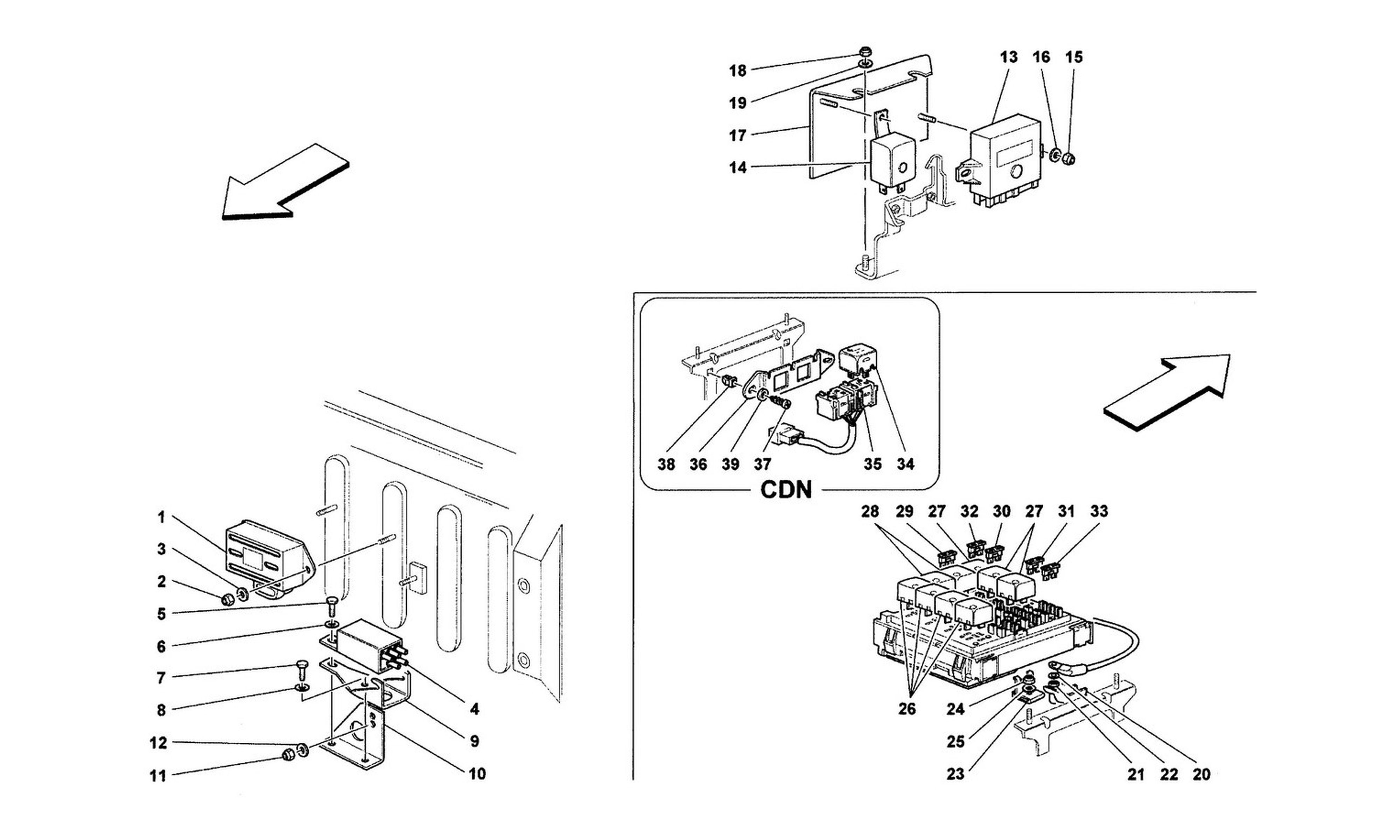 Schematic: Electrical Boards And Devices - Front Part