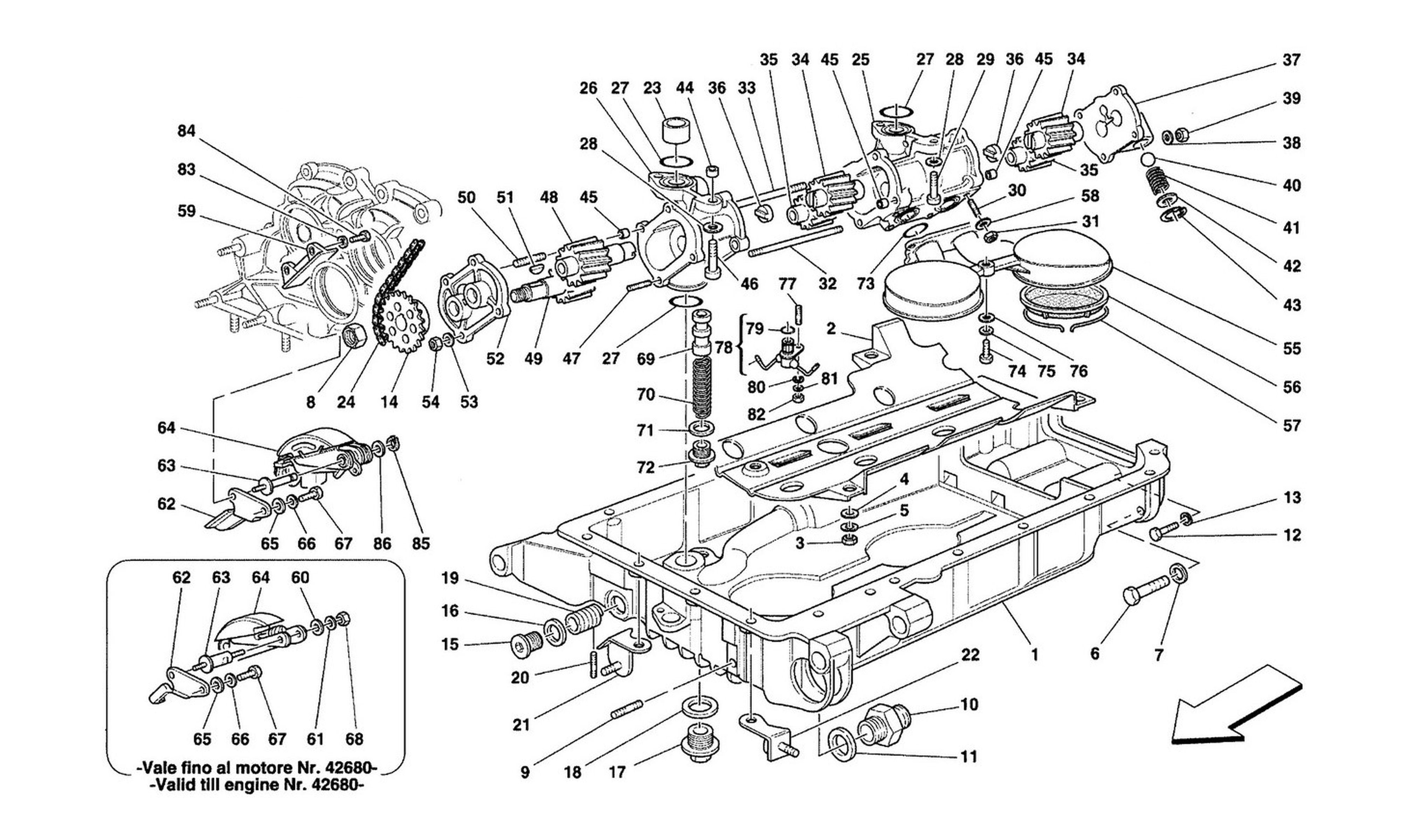 Schematic: Pumps And Oil Sump