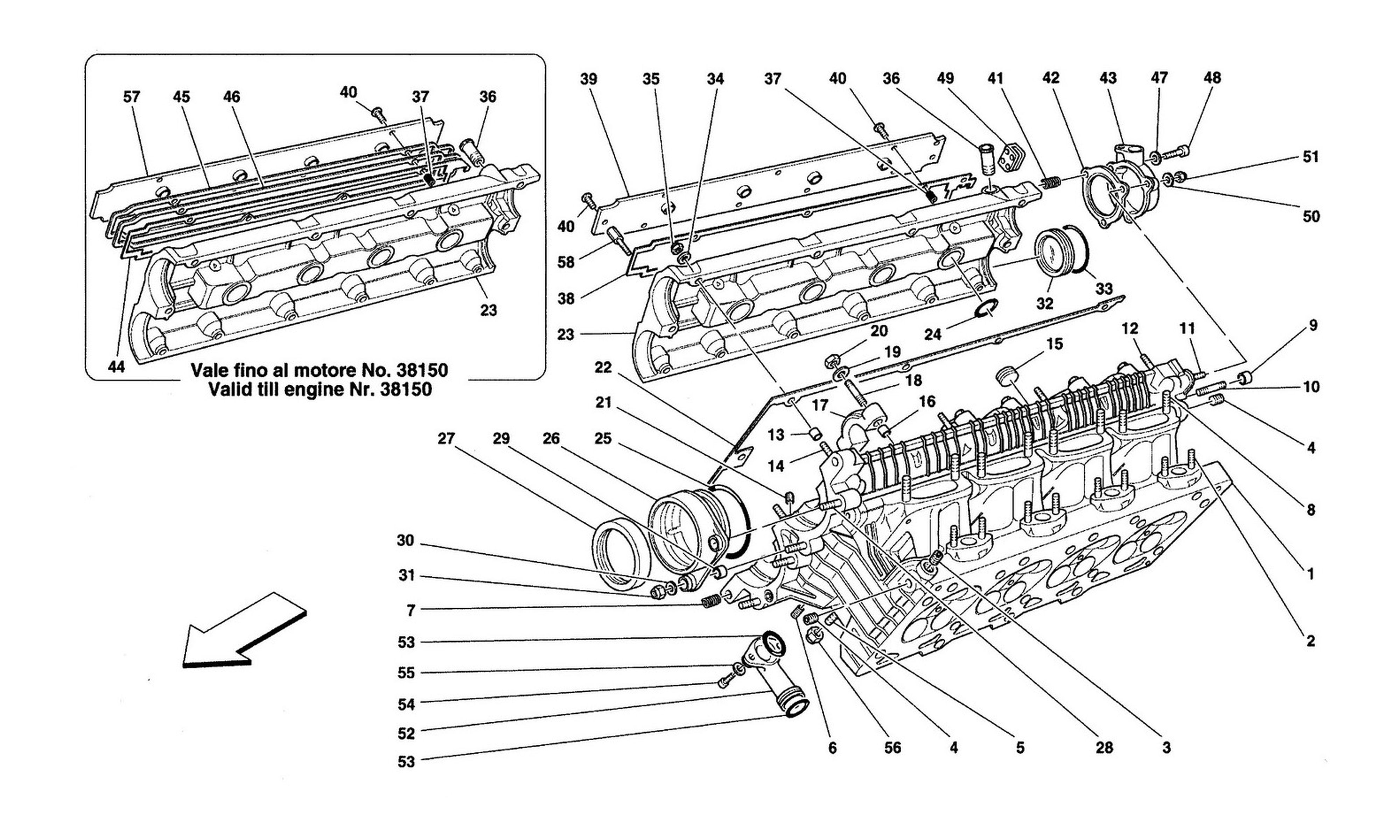 Schematic: R.H. Cylinder Head