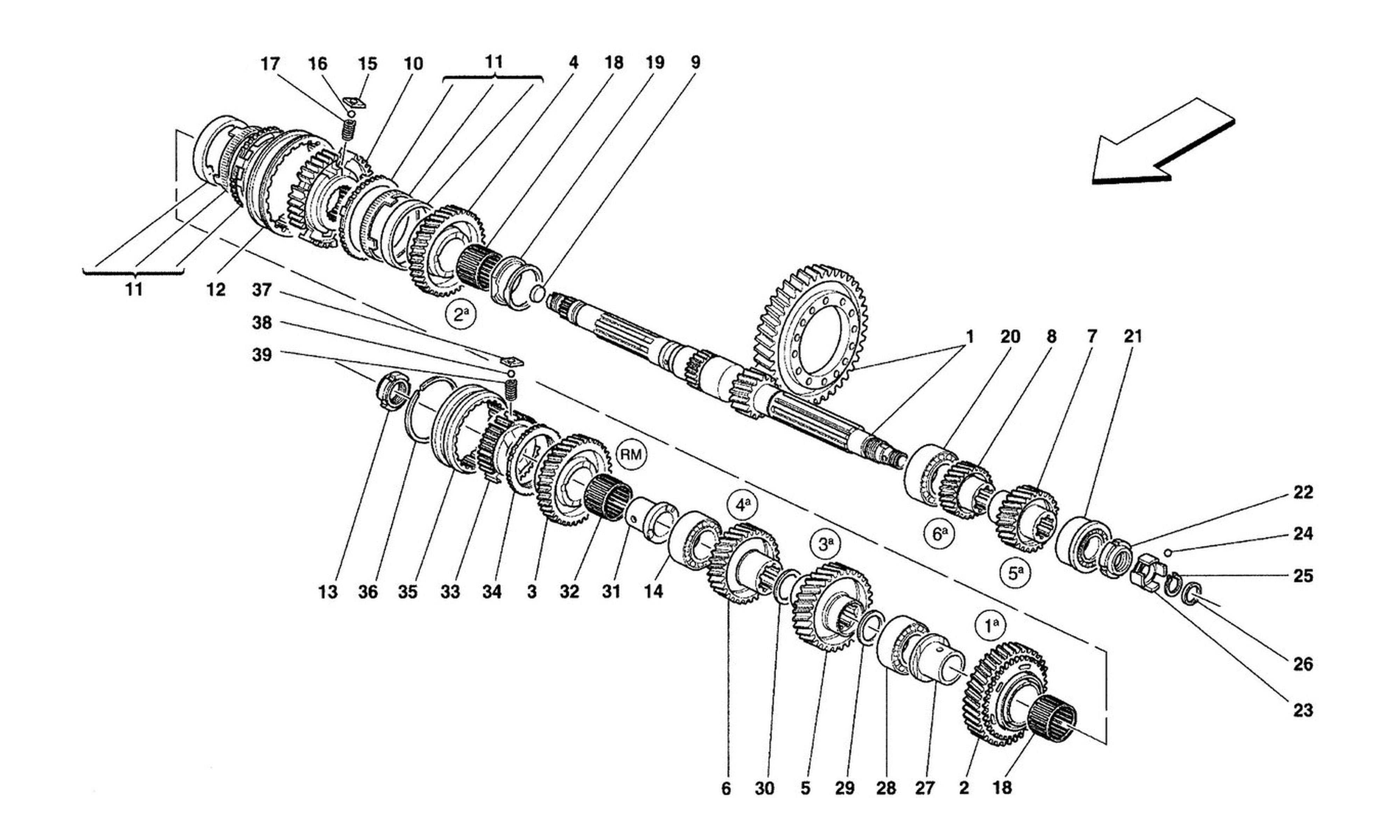 Schematic: Lay Shaft Gears