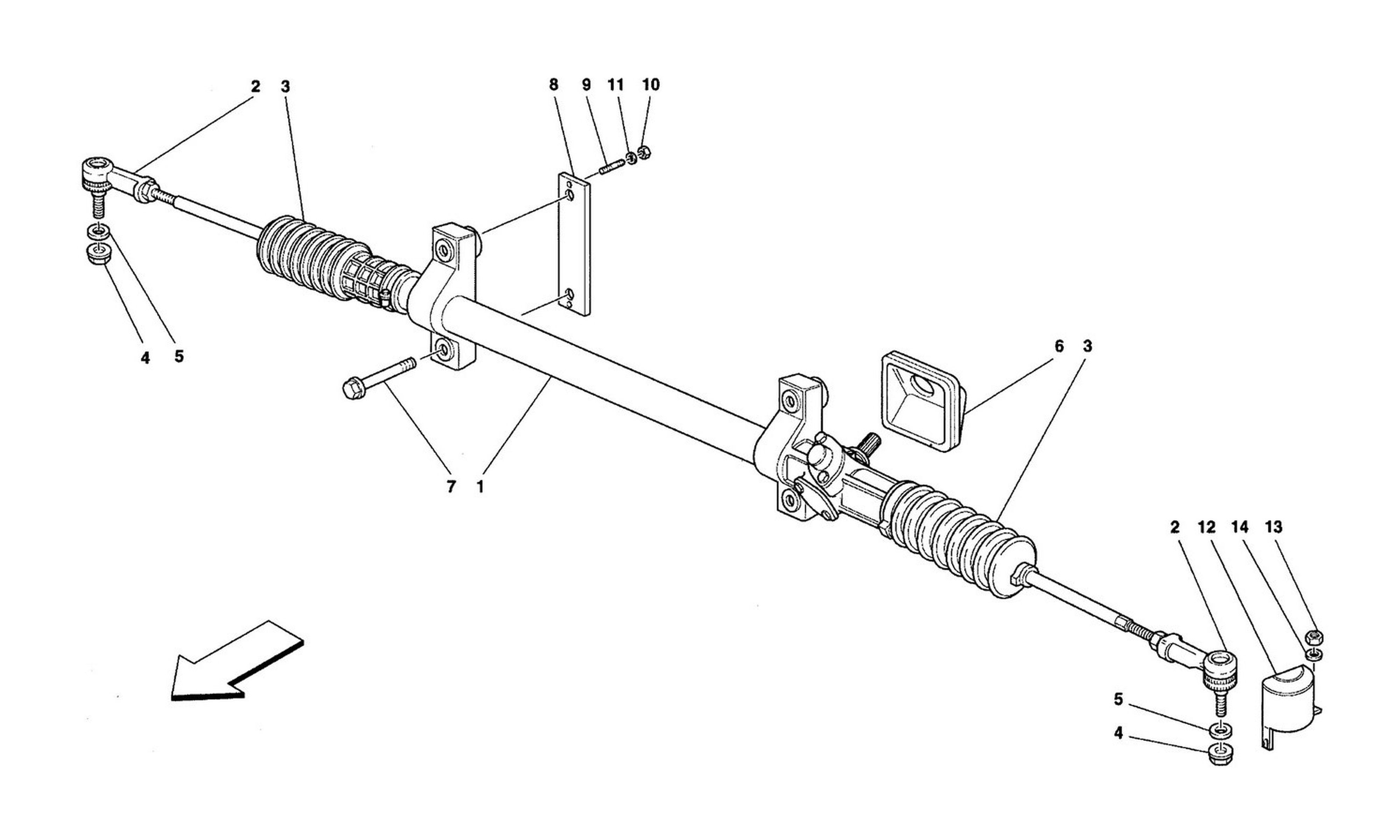 Schematic: Mechanical Steering Box -Valid For Mechanical Steering Box Cars-