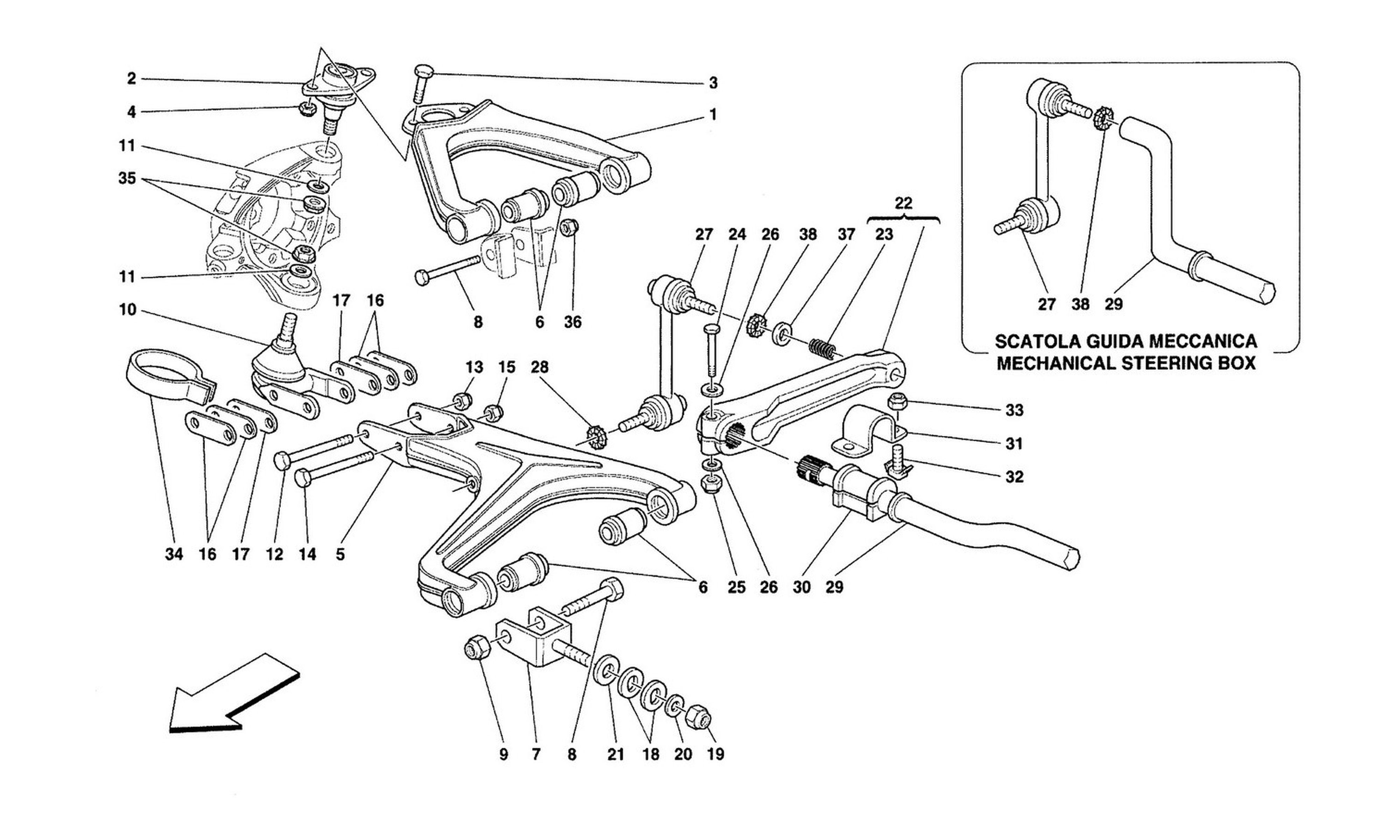 Schematic: Front Suspension - Wishbones