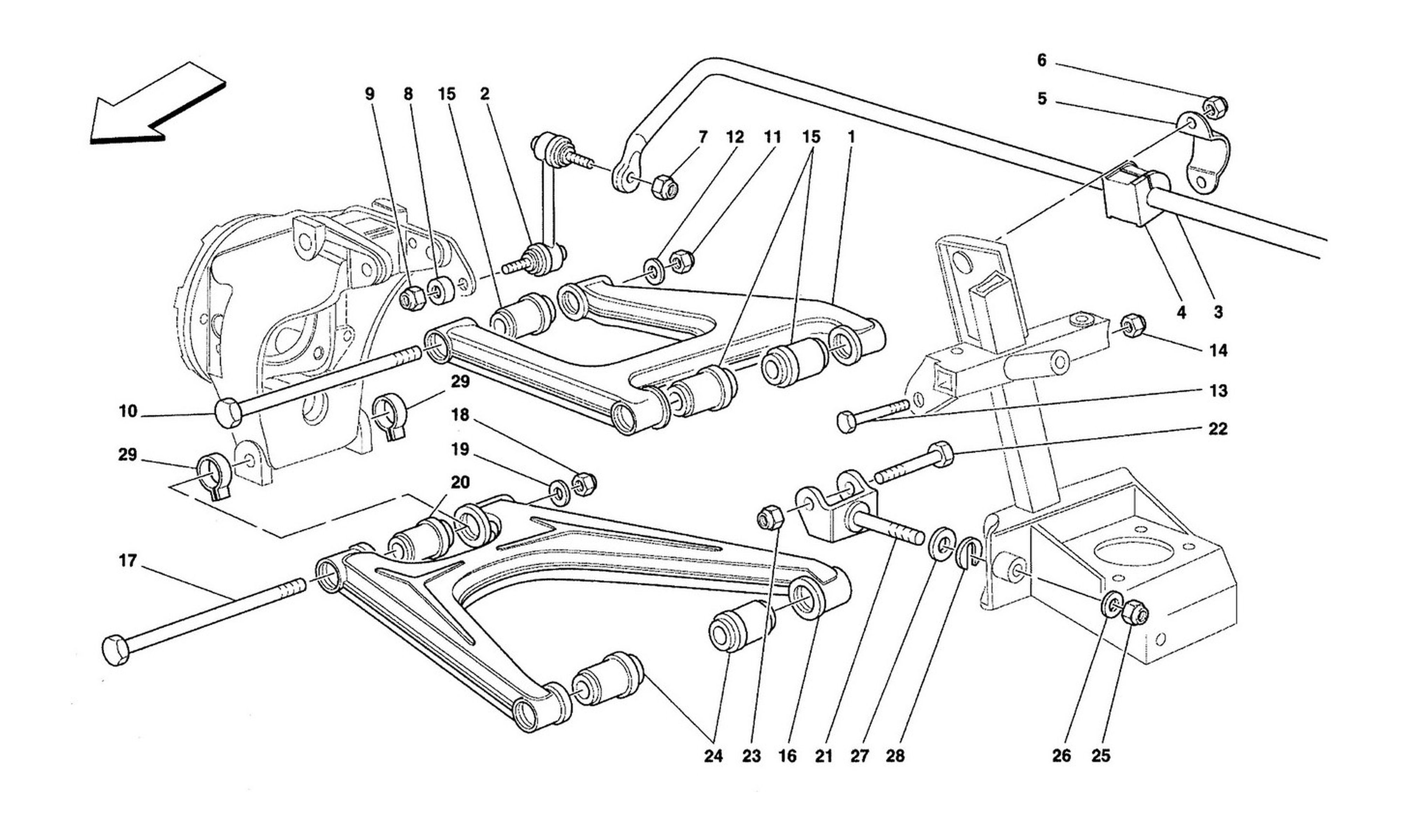 Schematic: Rear Suspension - Wishbones