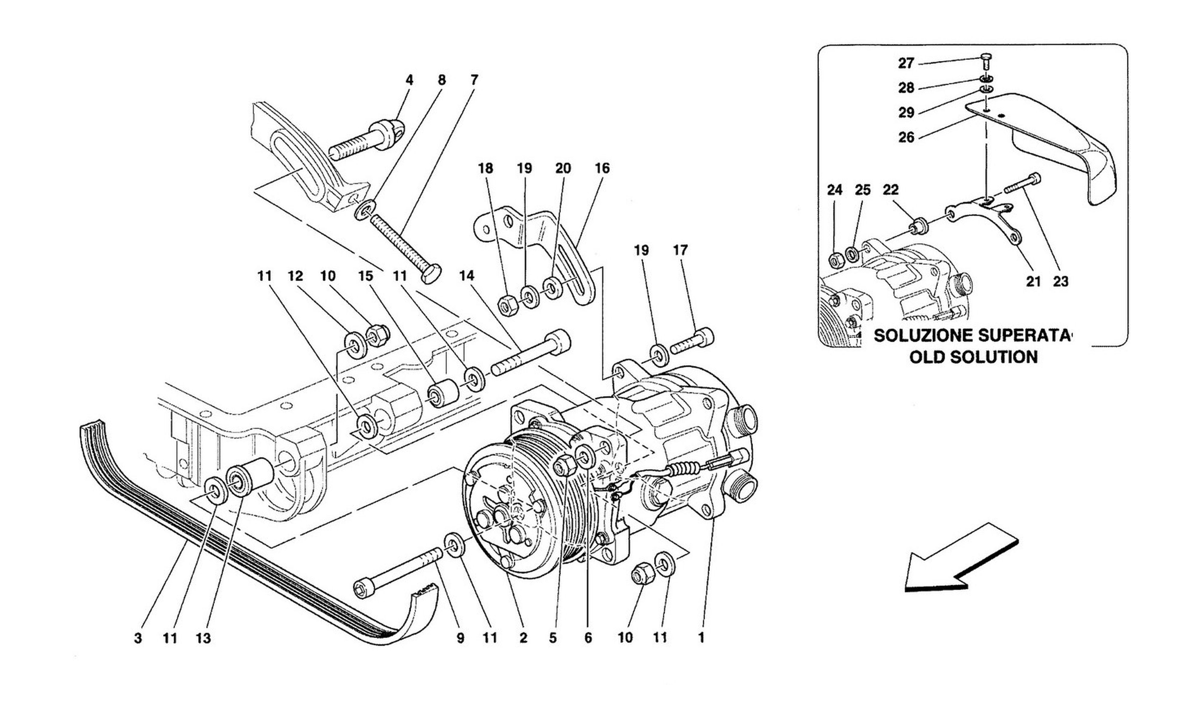 Schematic: Air Conditioning Compressor