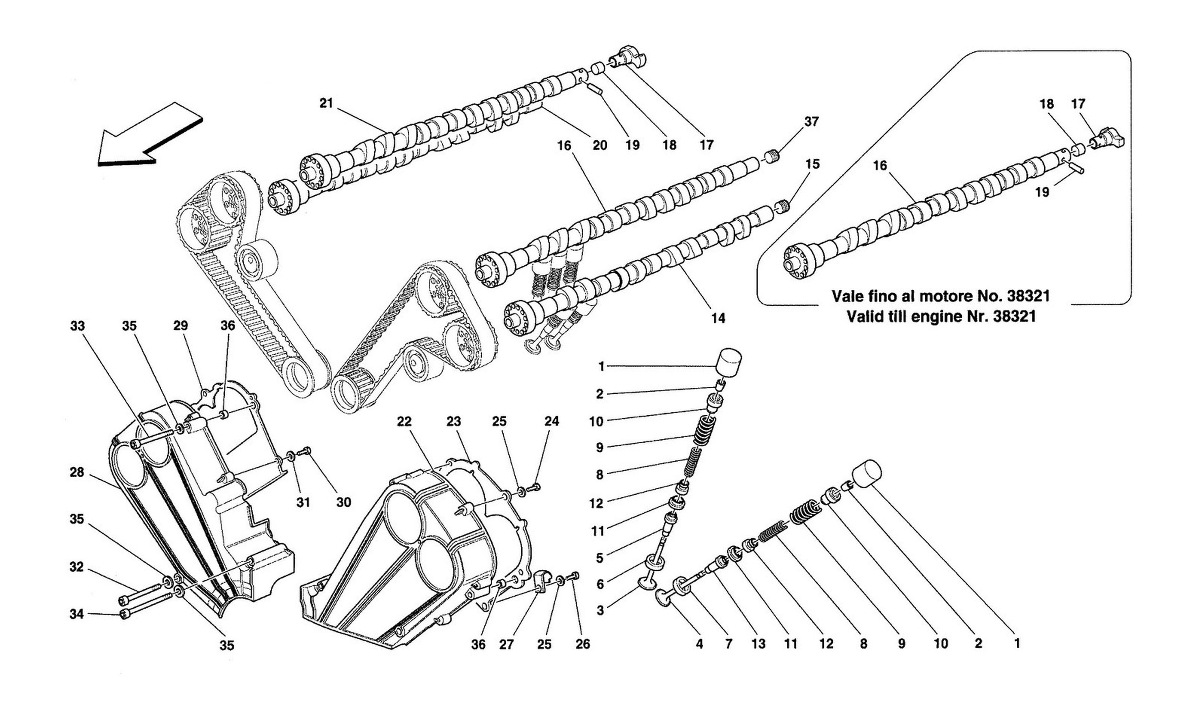 Schematic: Timing - Tappets And Shields