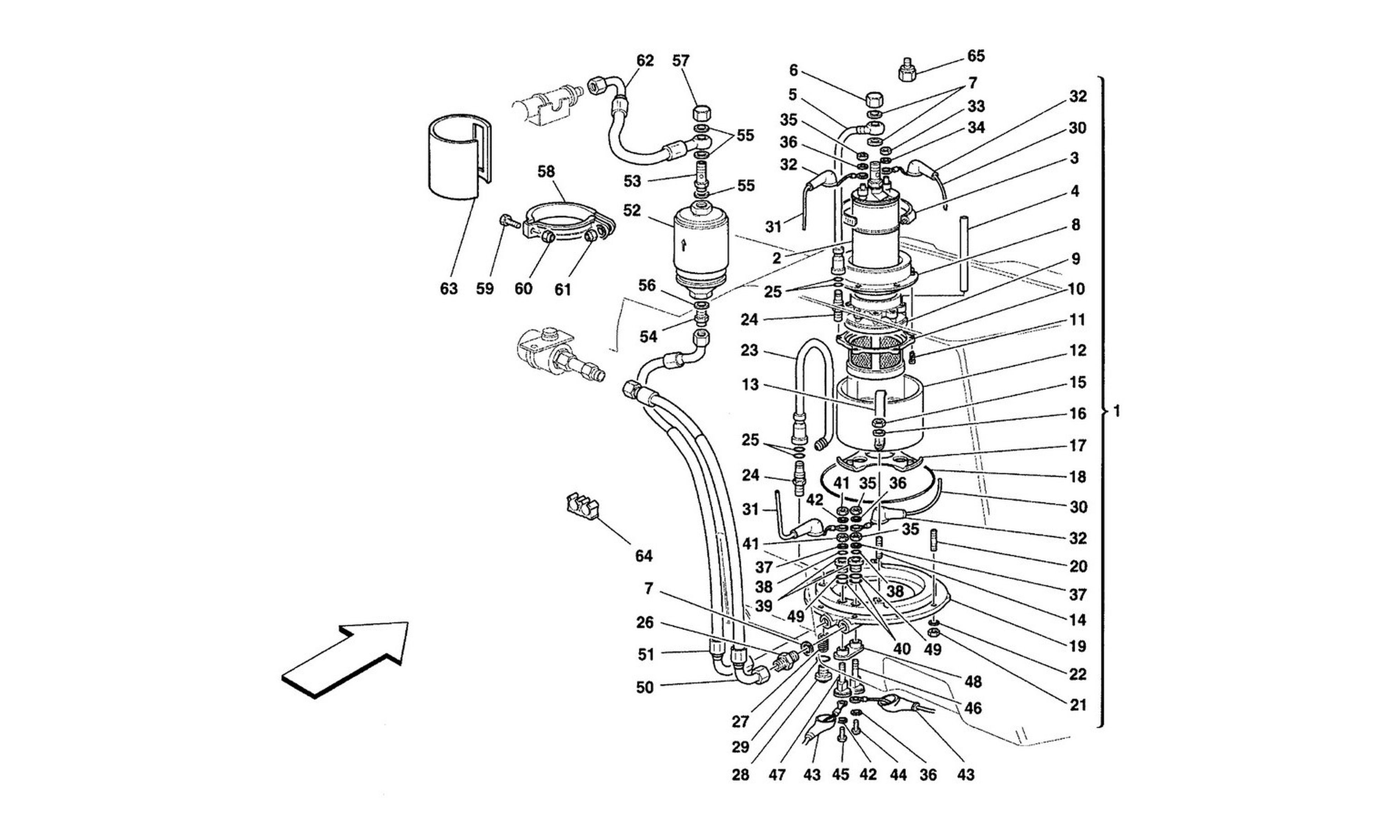 Schematic: Fuel Pump And Pipes -Valid For Cars With Double Fuel Pump-