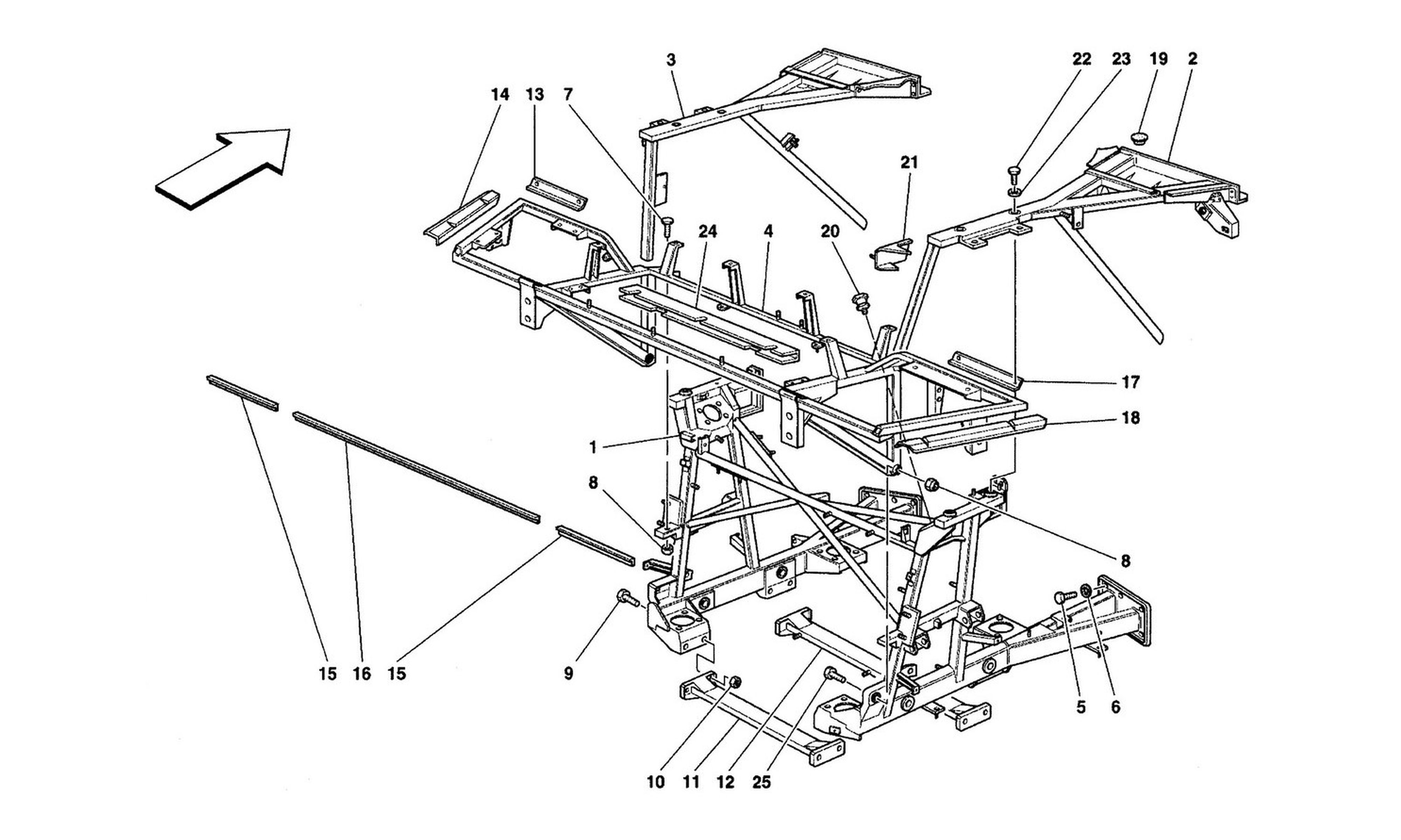 Schematic: Frame - Rear Part Elements