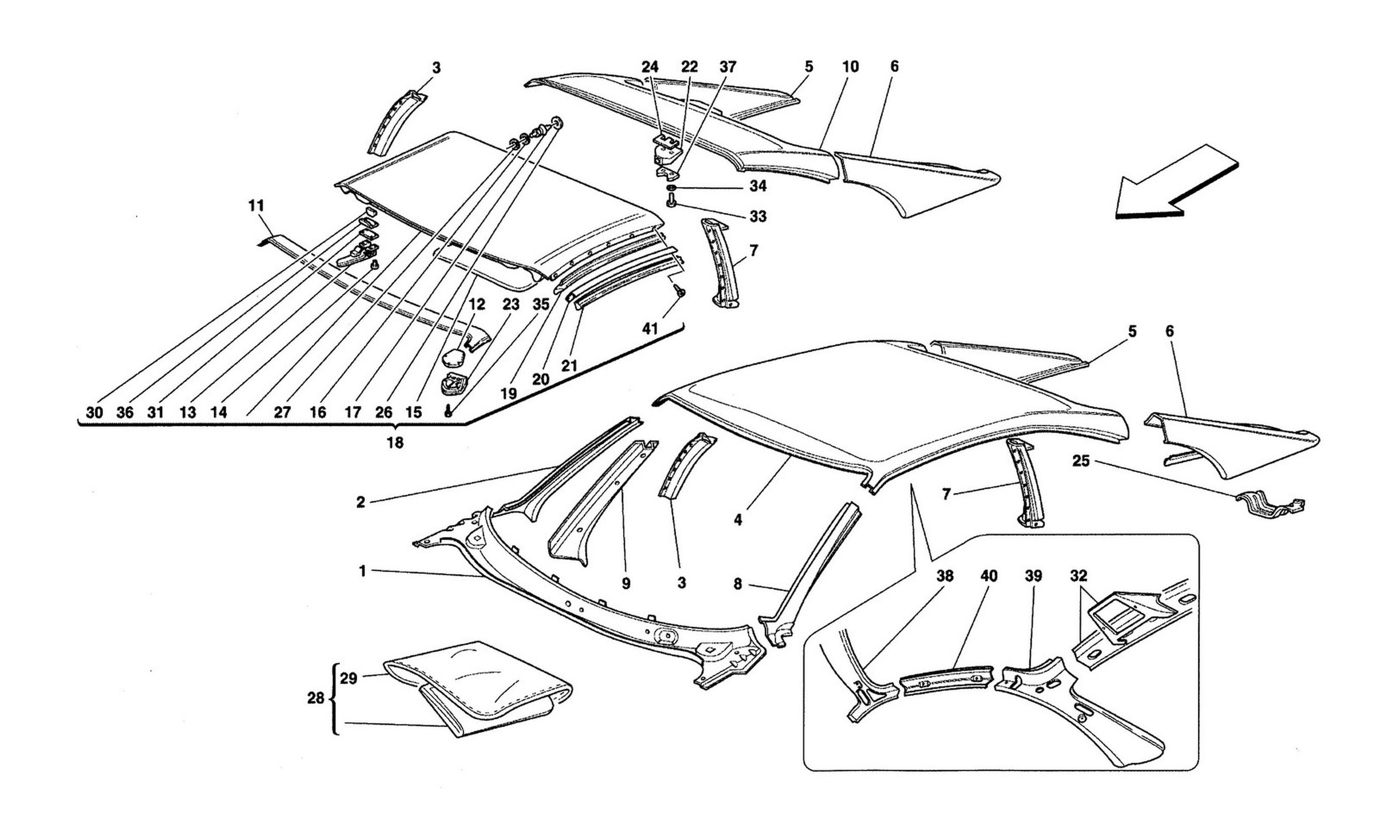 Schematic: Roof - Outer Trims