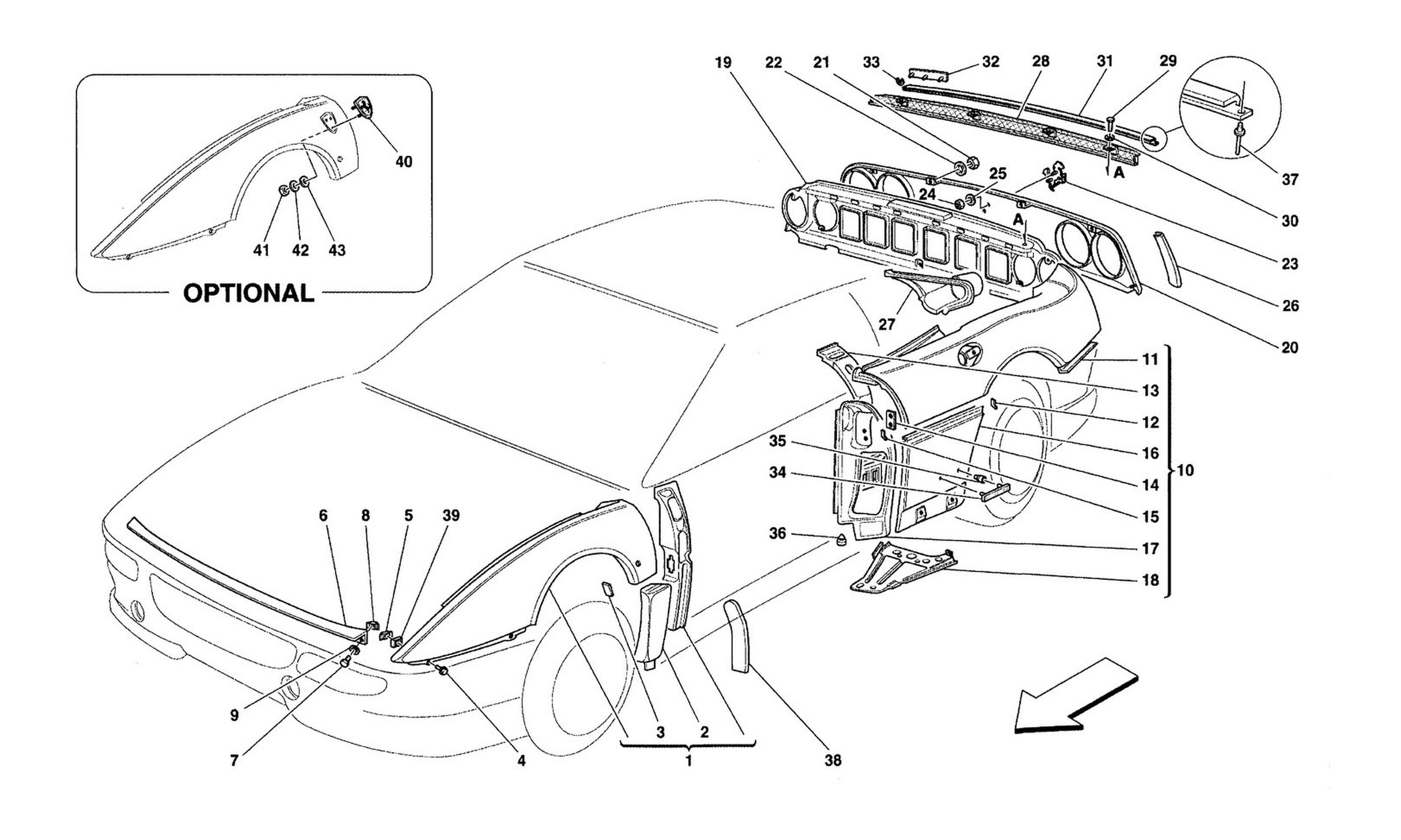 Schematic: Body - Outer Trims