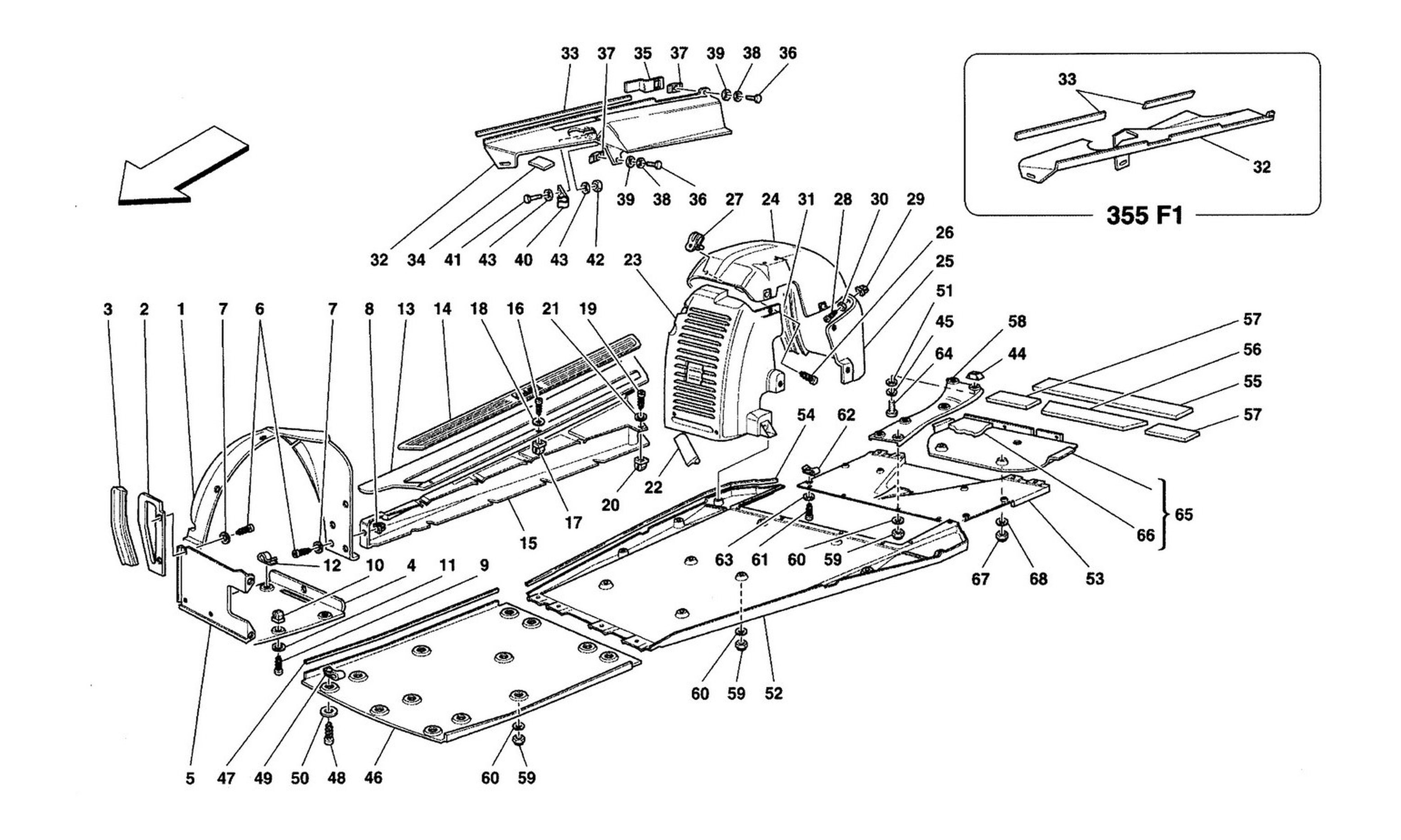 Schematic: Body - Shield And Wheelhouses