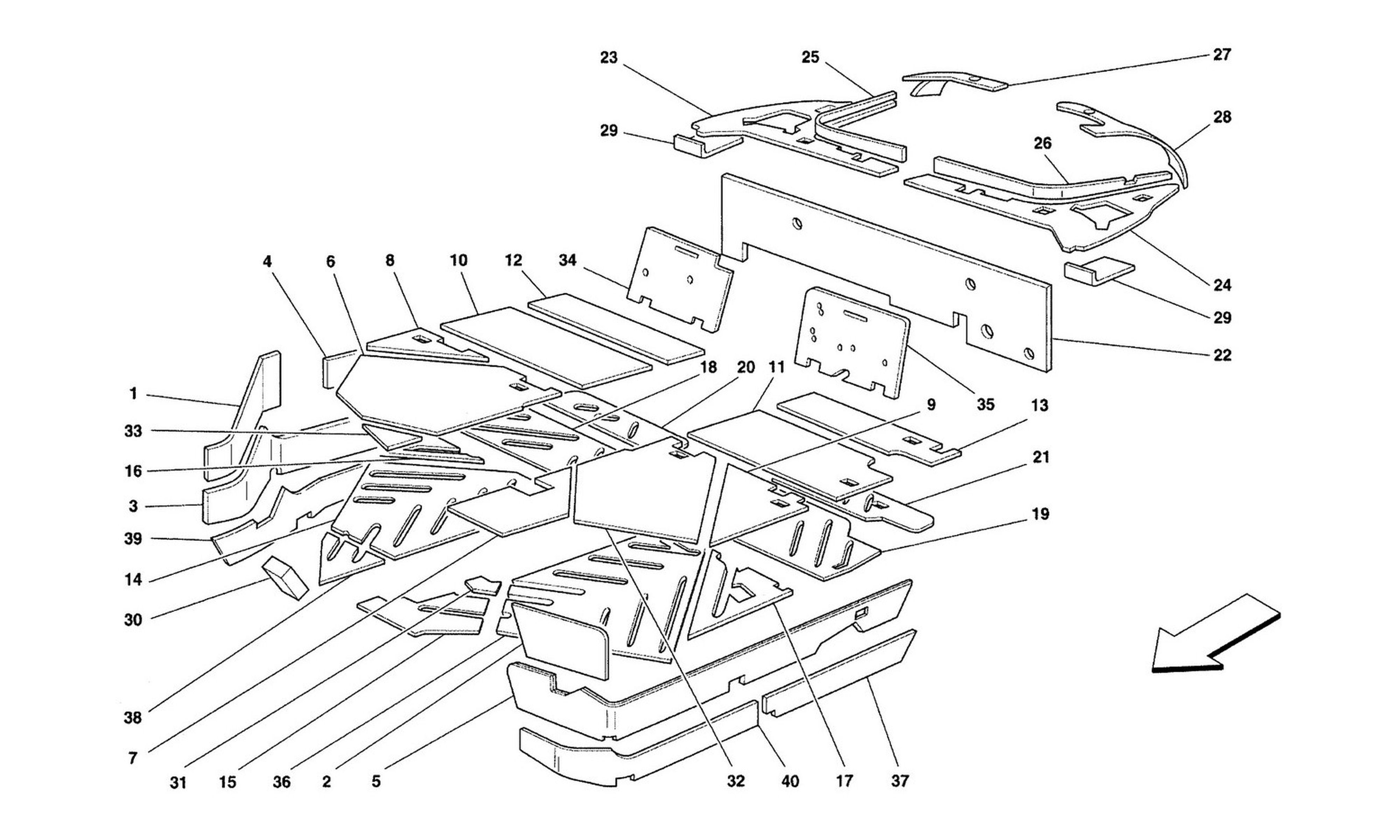 Schematic: Passengers Compartment Insulations -Not For Spider-