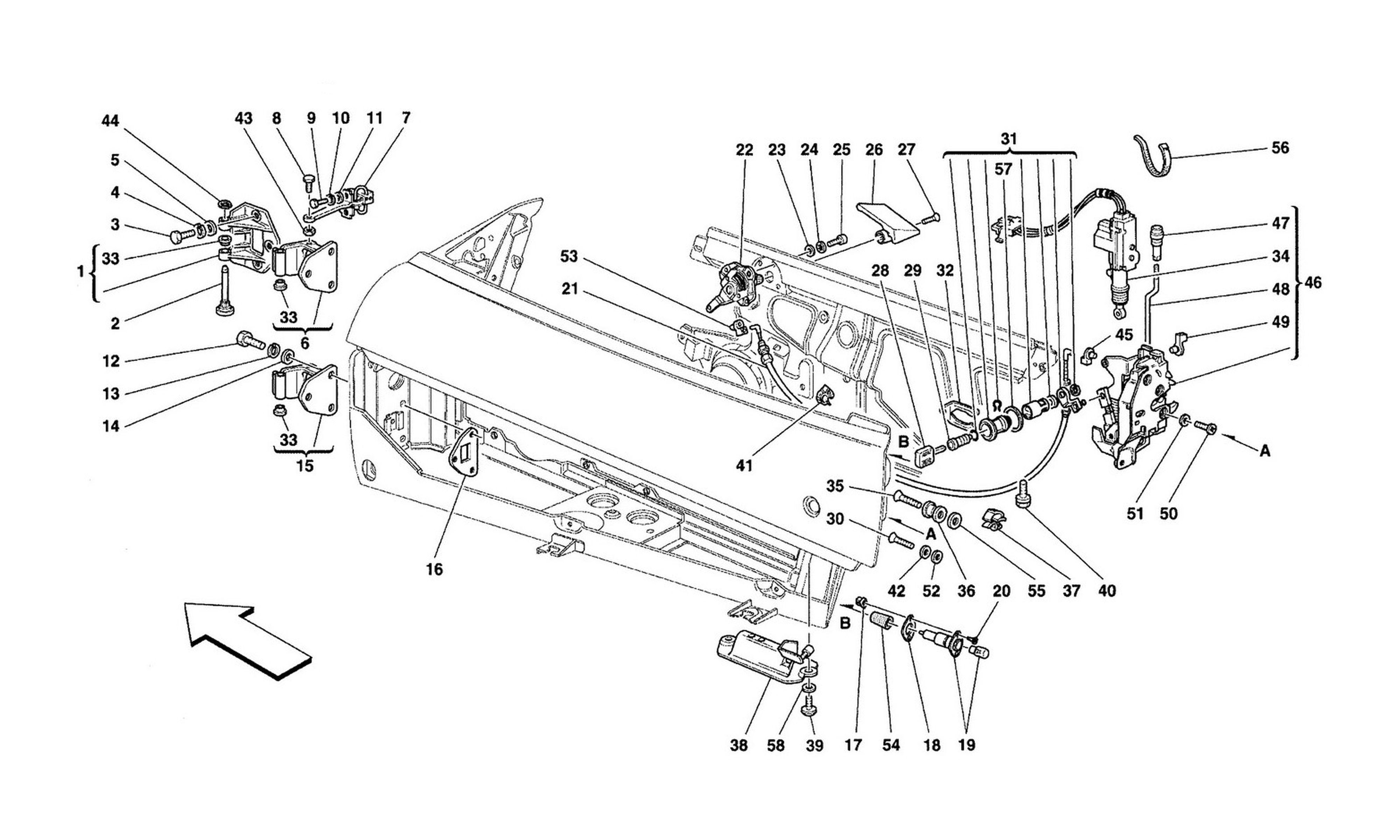 Schematic: Doors - Opening Control And Hinges