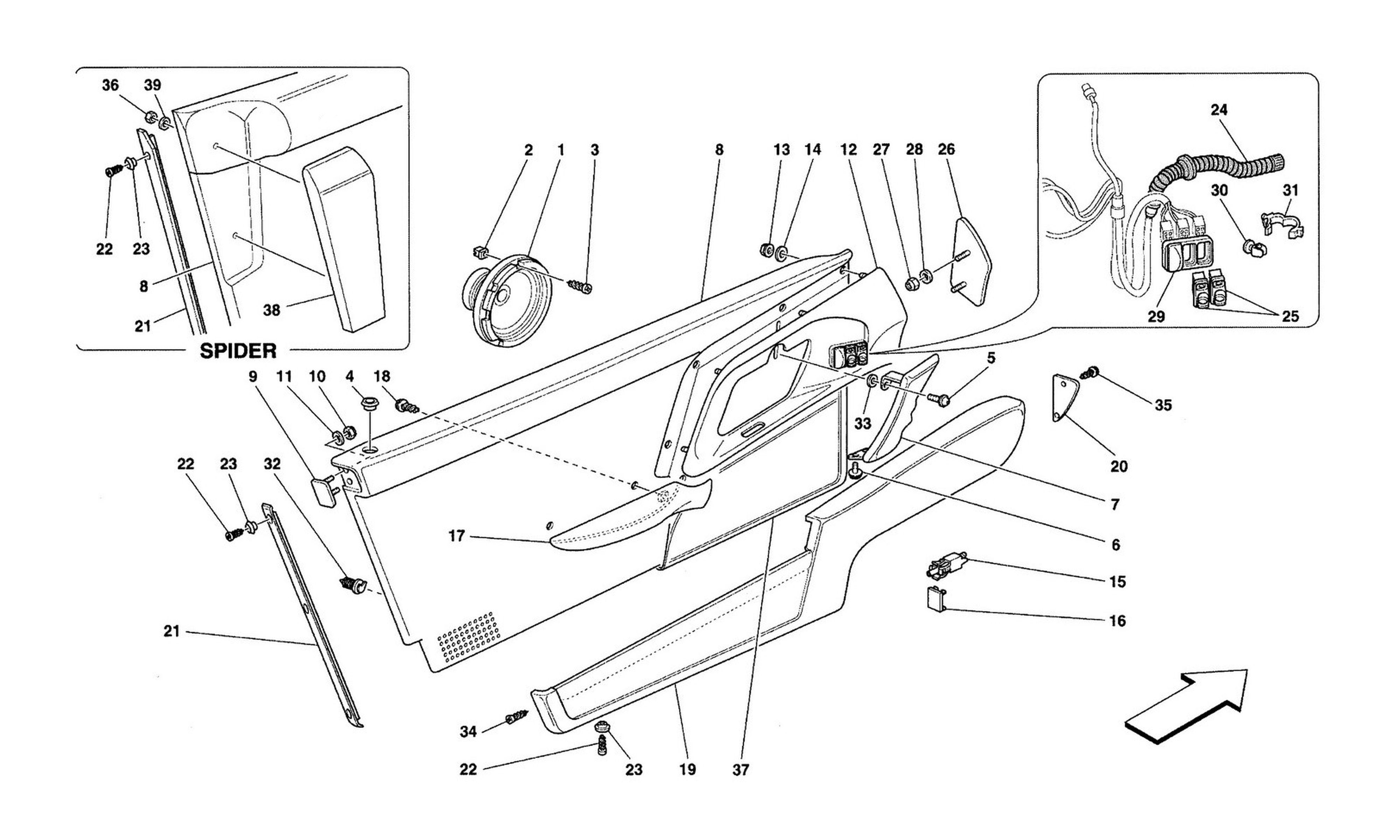 Schematic: Doors - Inner Trims