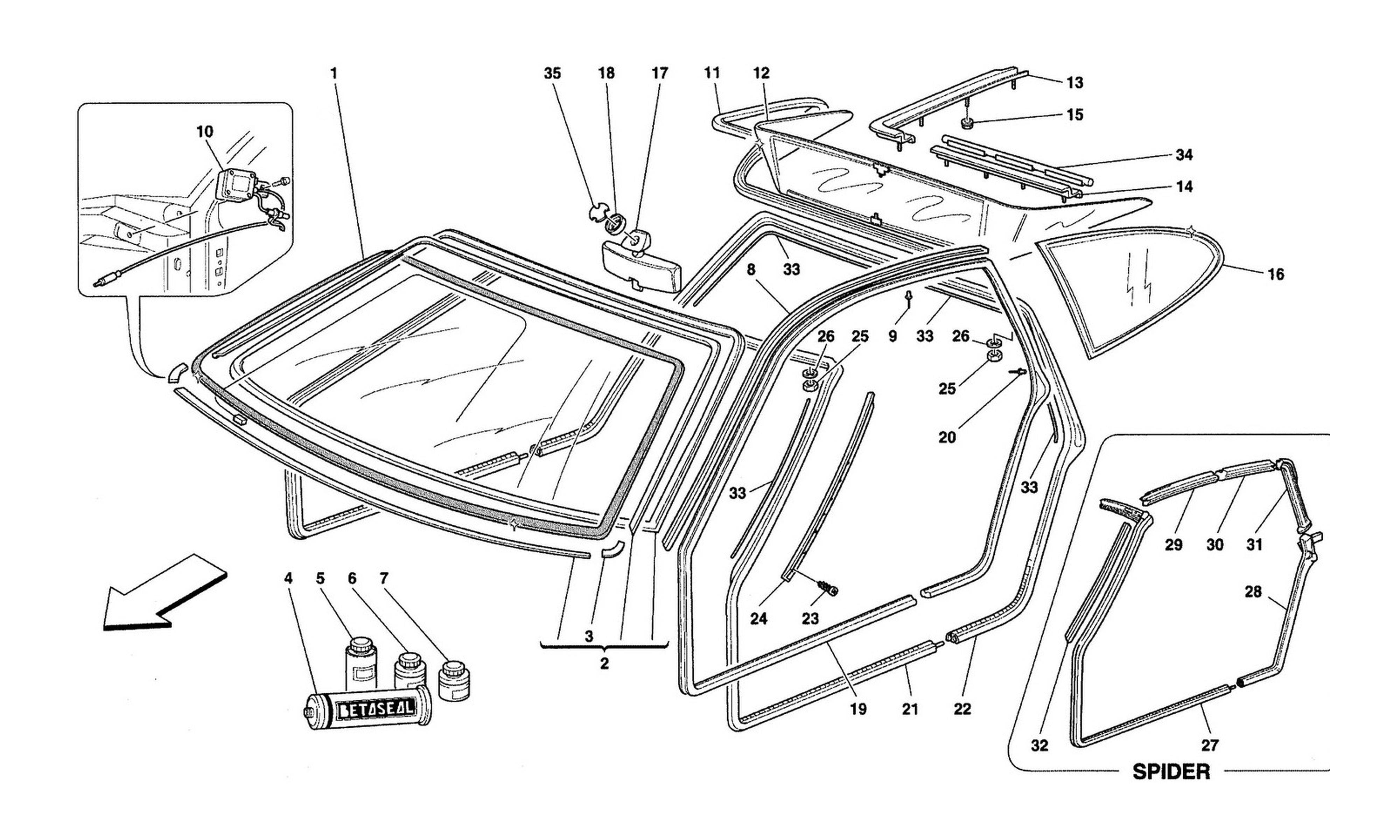 Schematic: Glasses And Gaskets