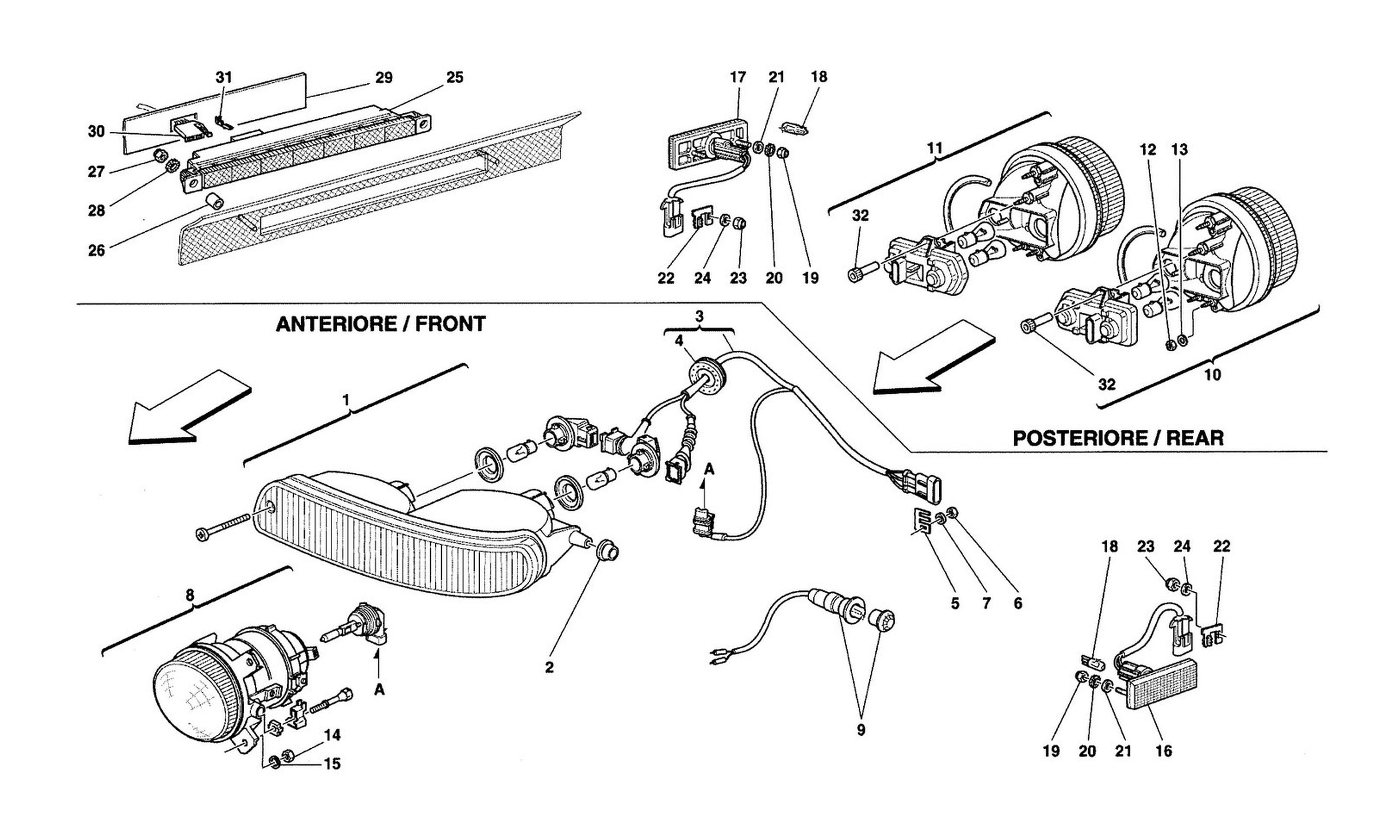 Schematic: Front And Rear Lights