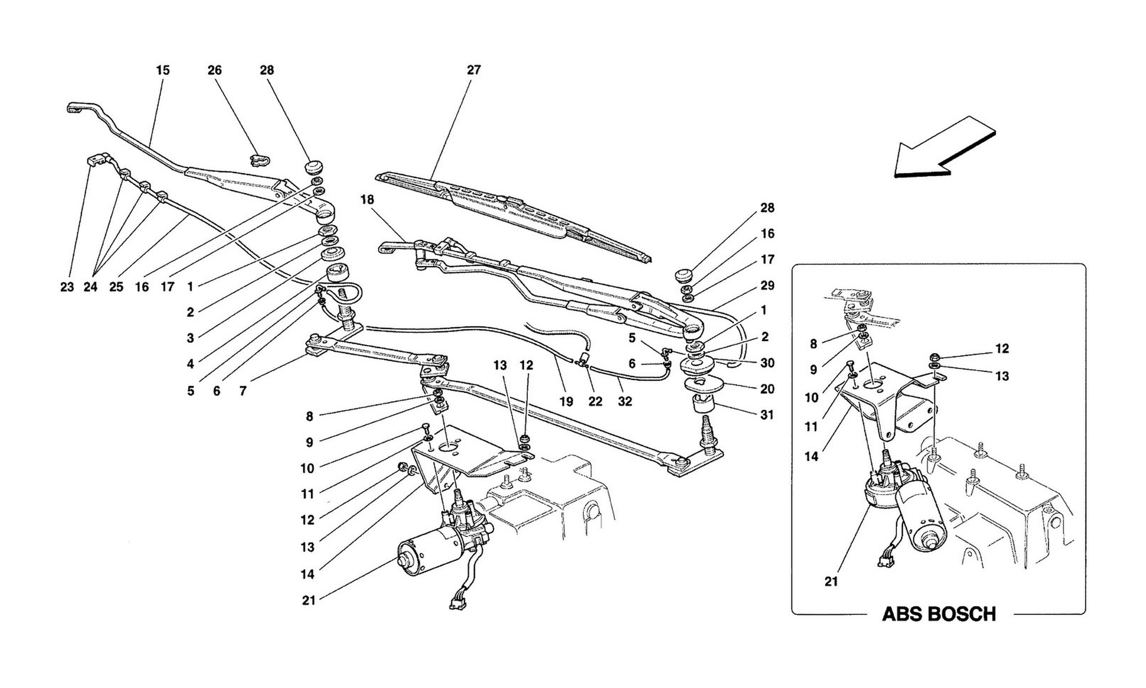 Schematic: Windshield Wiper And Controls