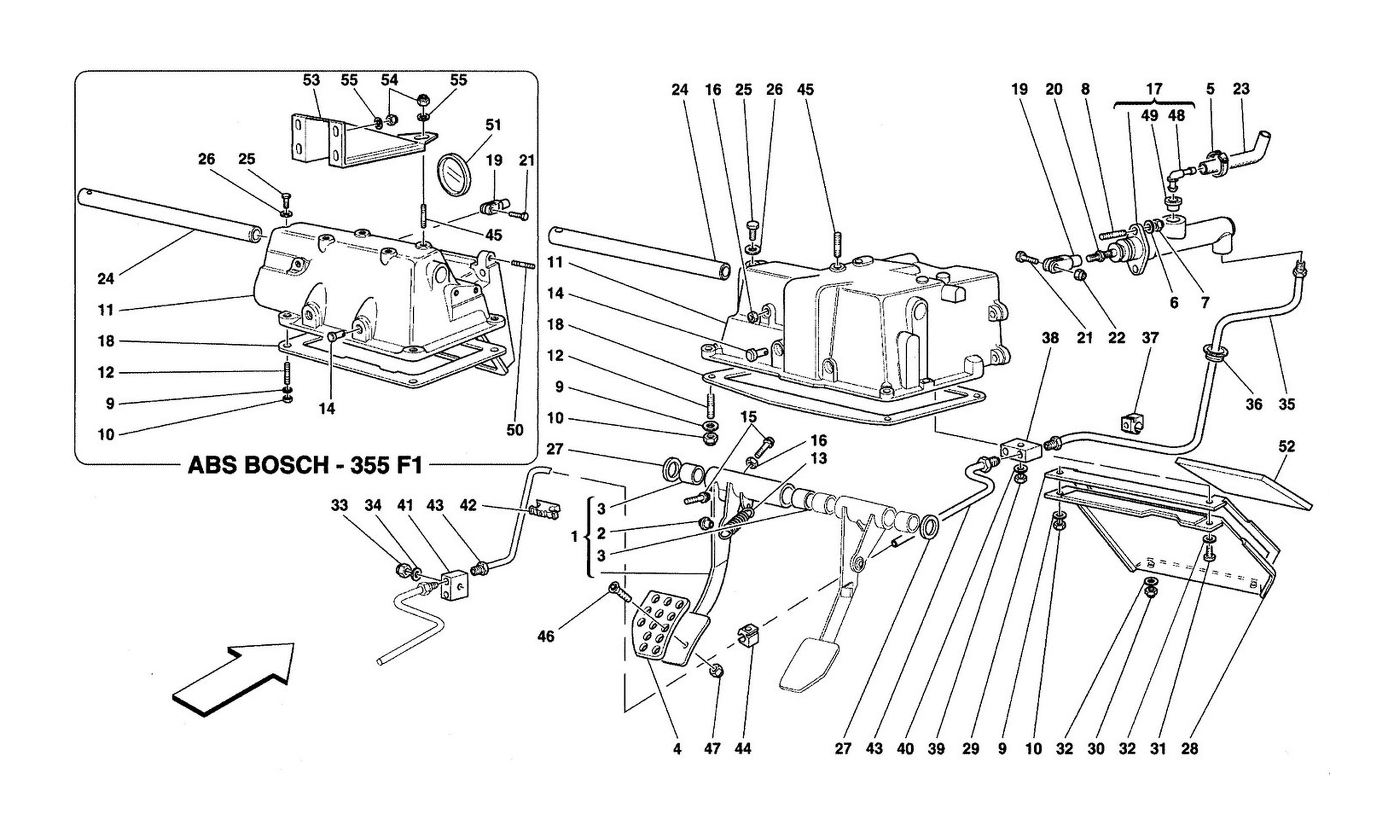 Schematic: Clutch Release Control And Pedal Support -Valid For Rhd