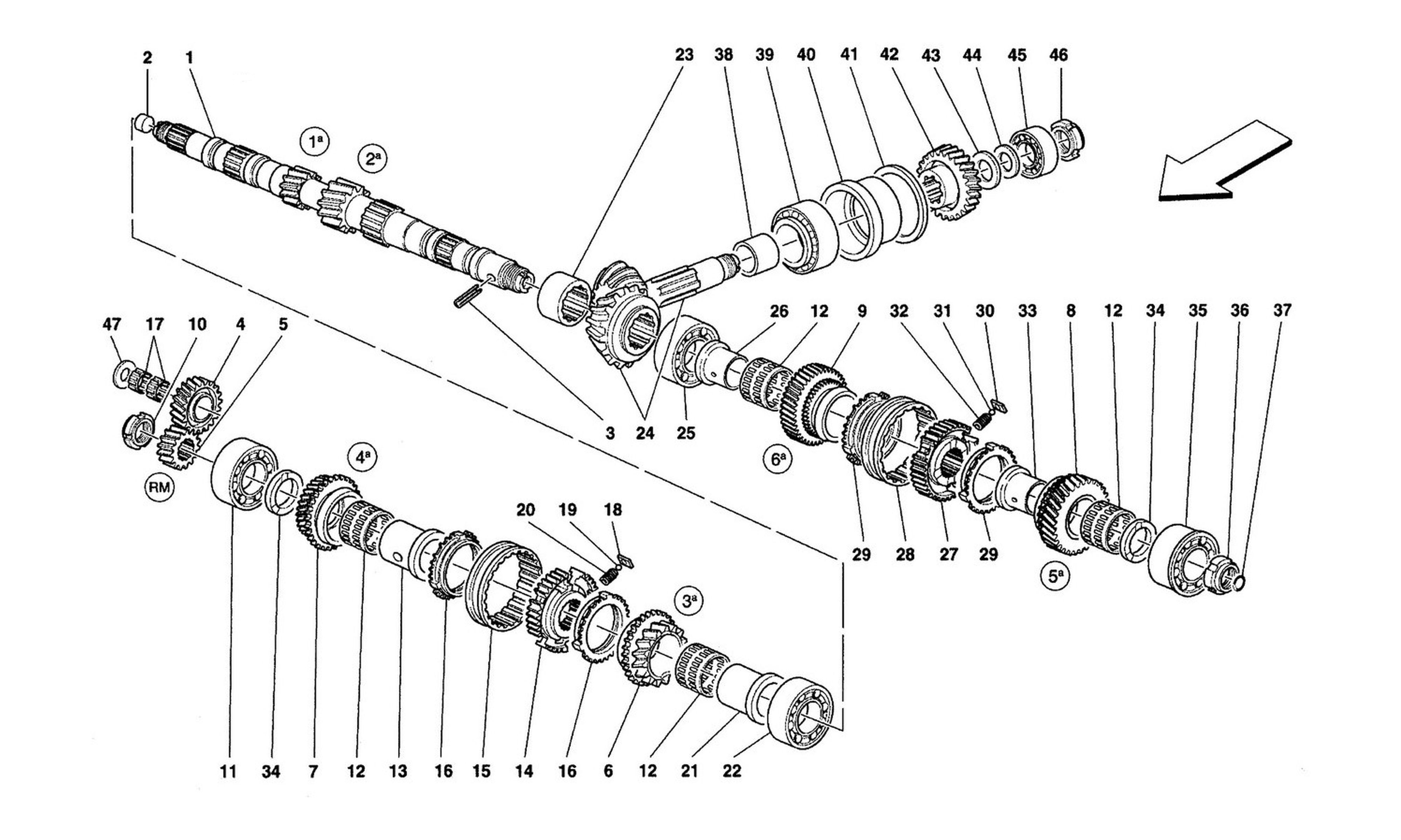 Schematic: Main Shaft Gears