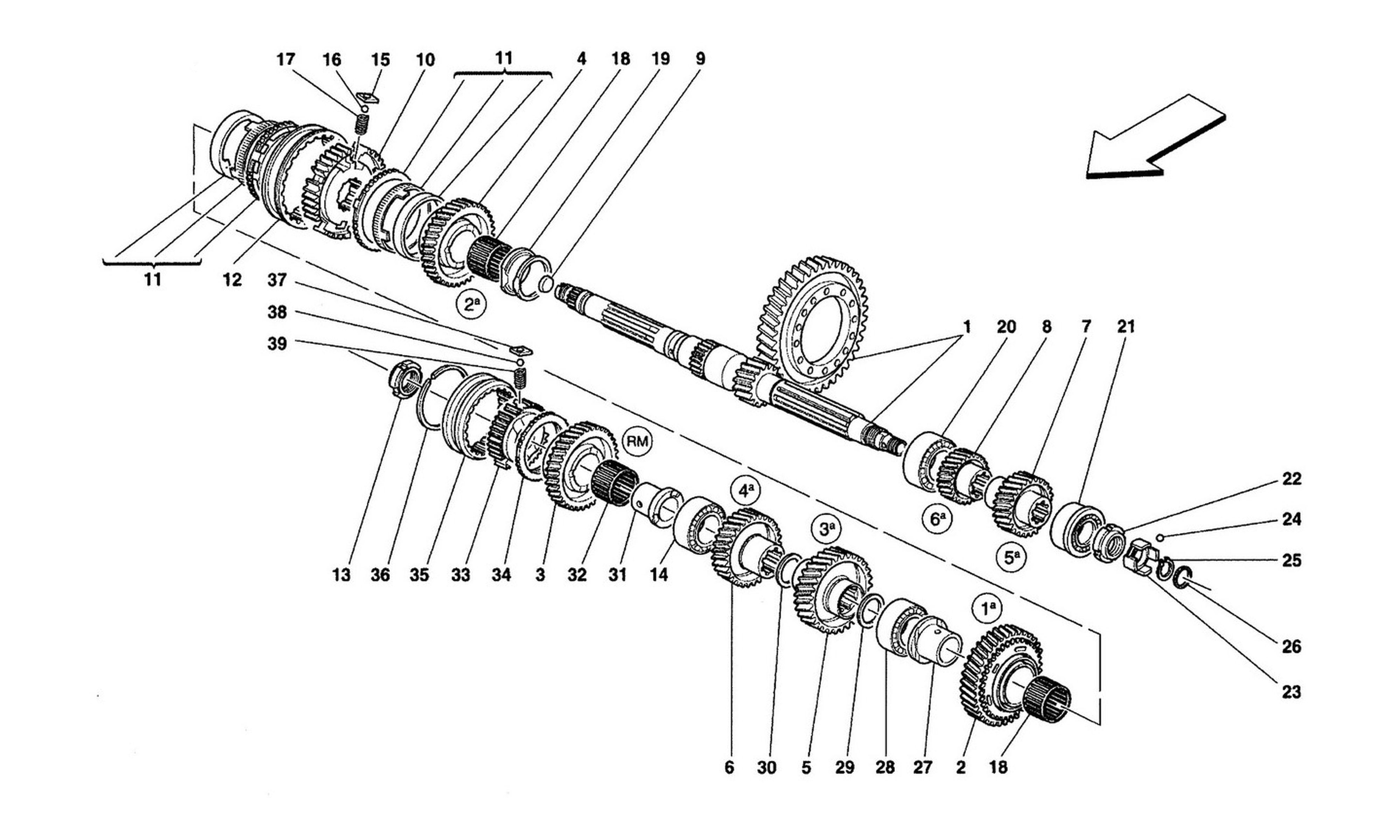 Schematic: Lay Shaft Gears