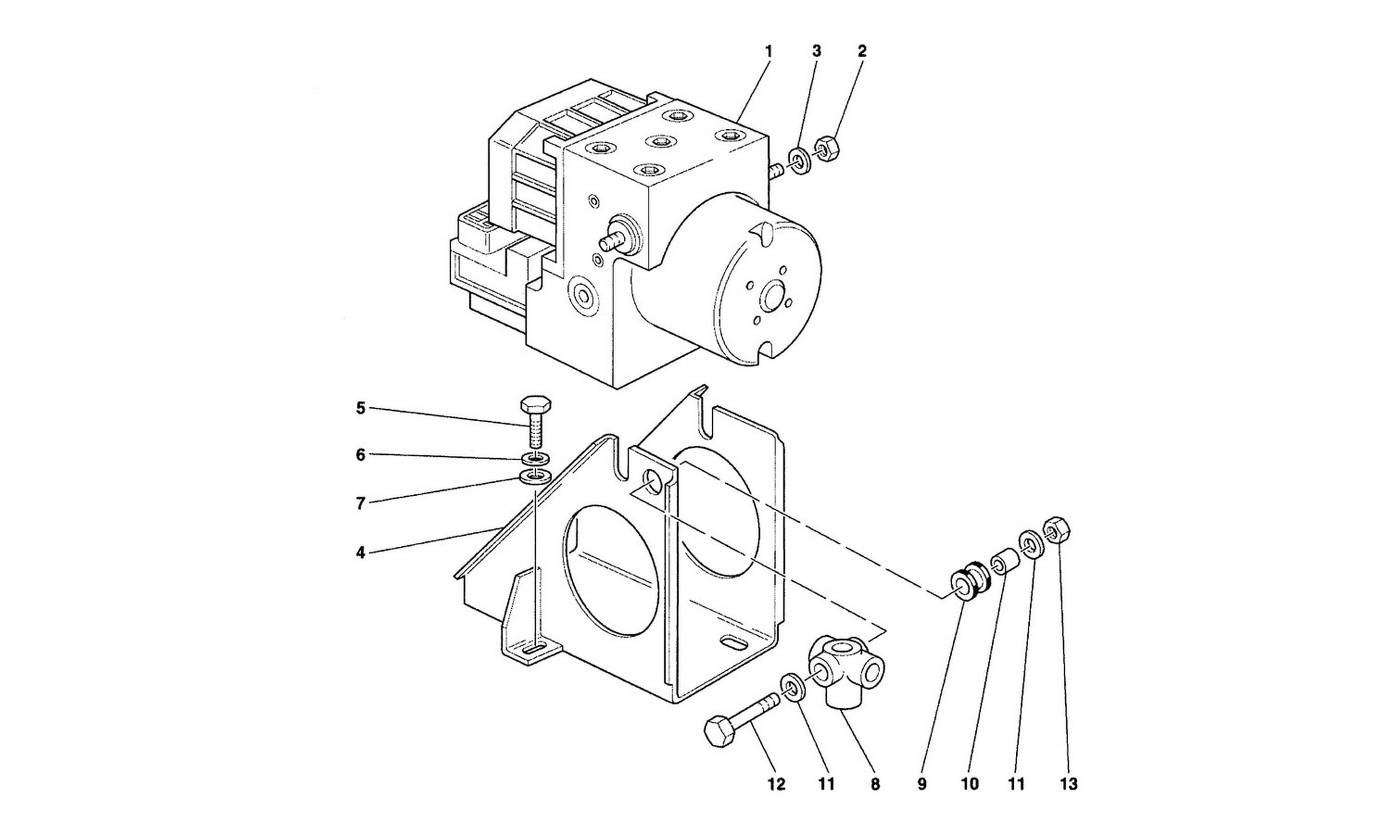 Schematic: Hydraulic System For Abs Bosch -Valid For Abs Bosch And 355 F1 Cars-