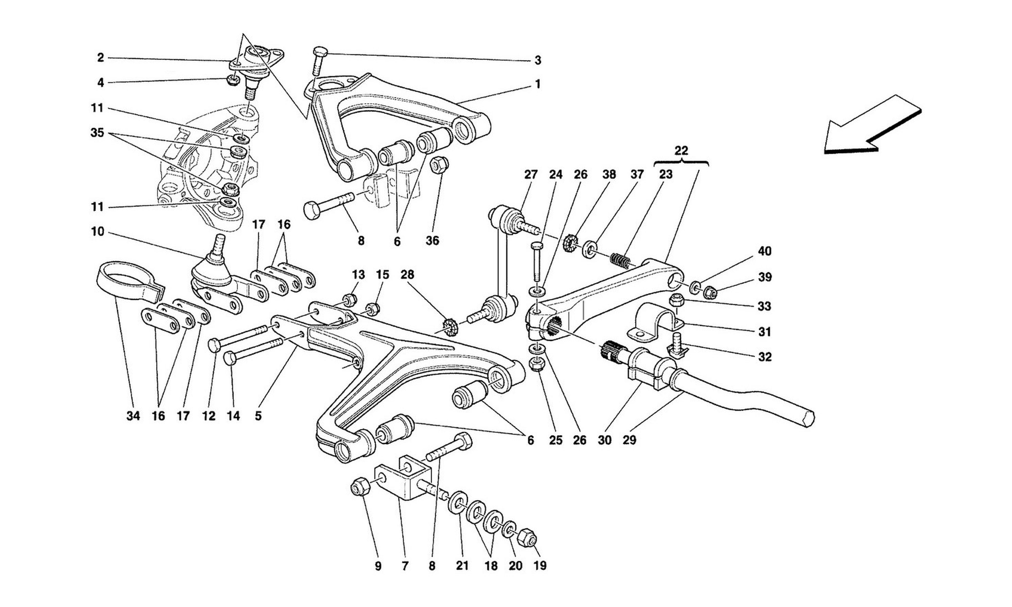 Schematic: Front Suspension - Wishbones